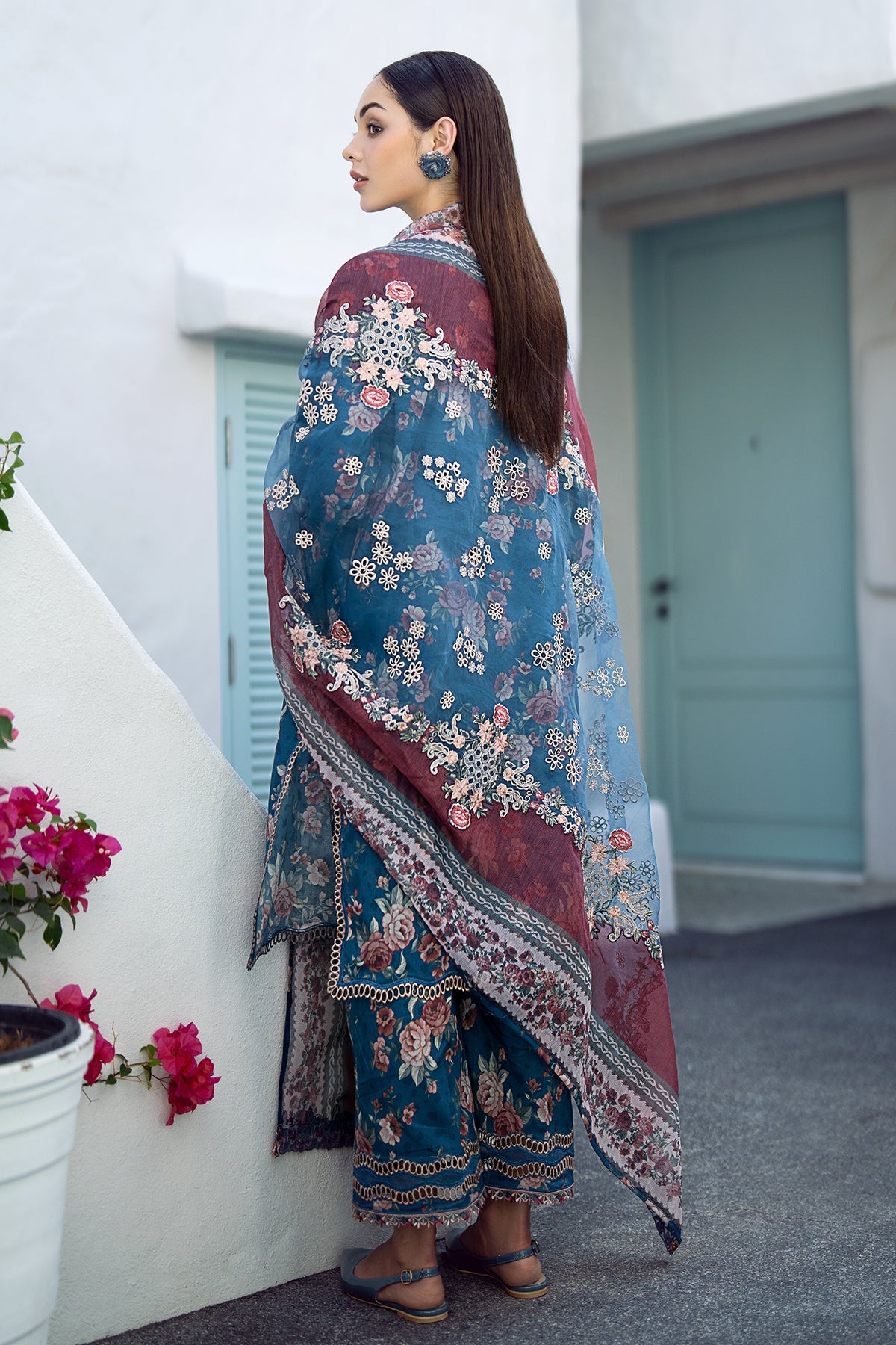 EMBROIDERED PRINTED LAWN SF-554