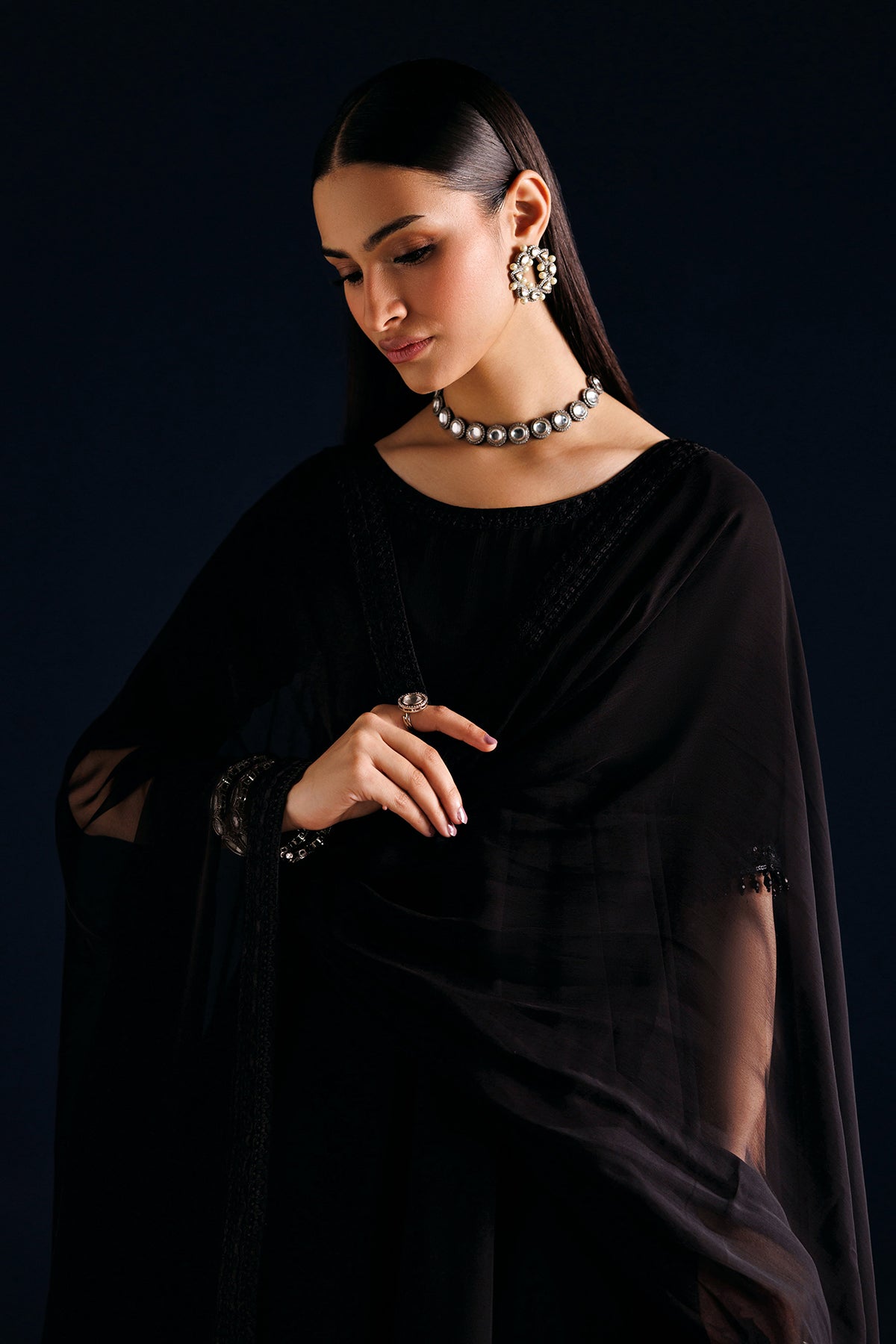 EMBROIDERED CHIFFON PR-1317