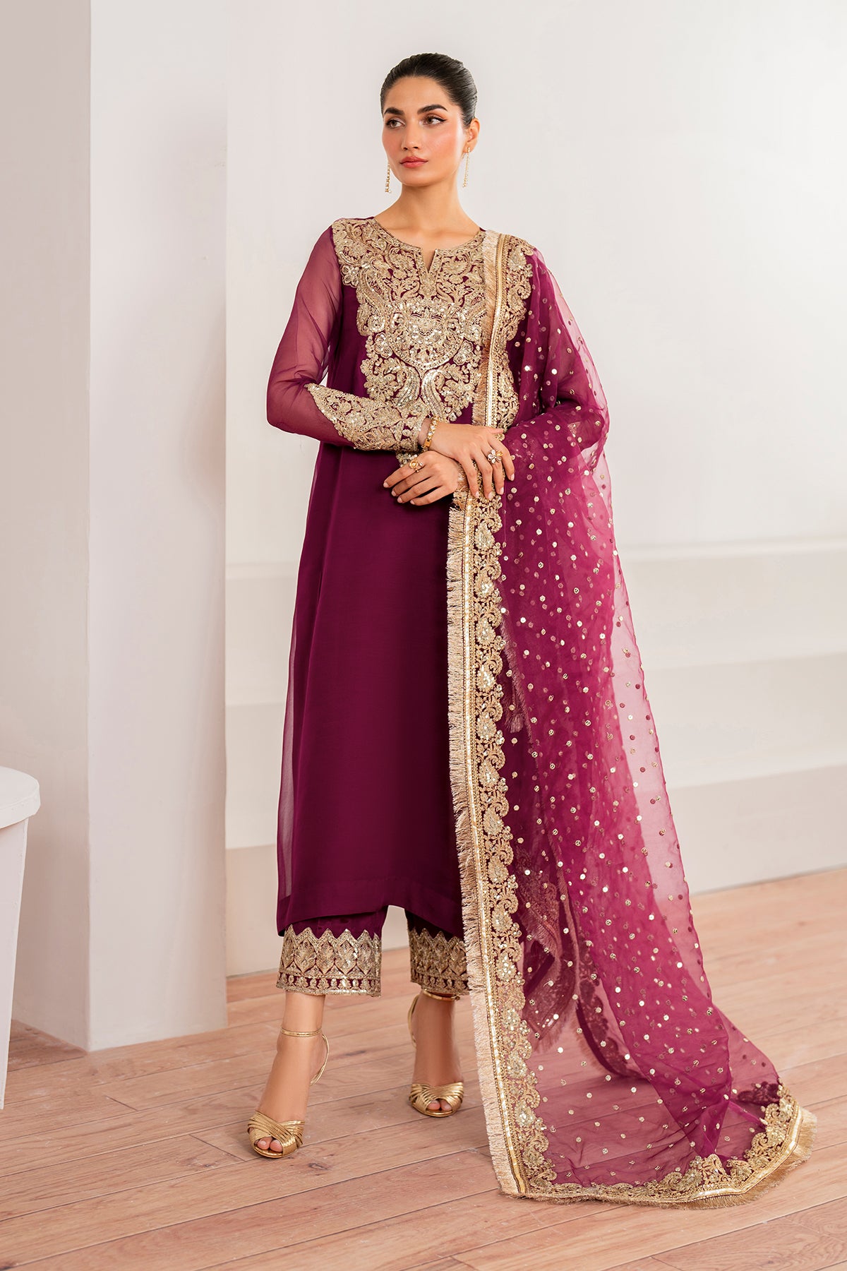 EMBROIDERED CHIFFON PR-997