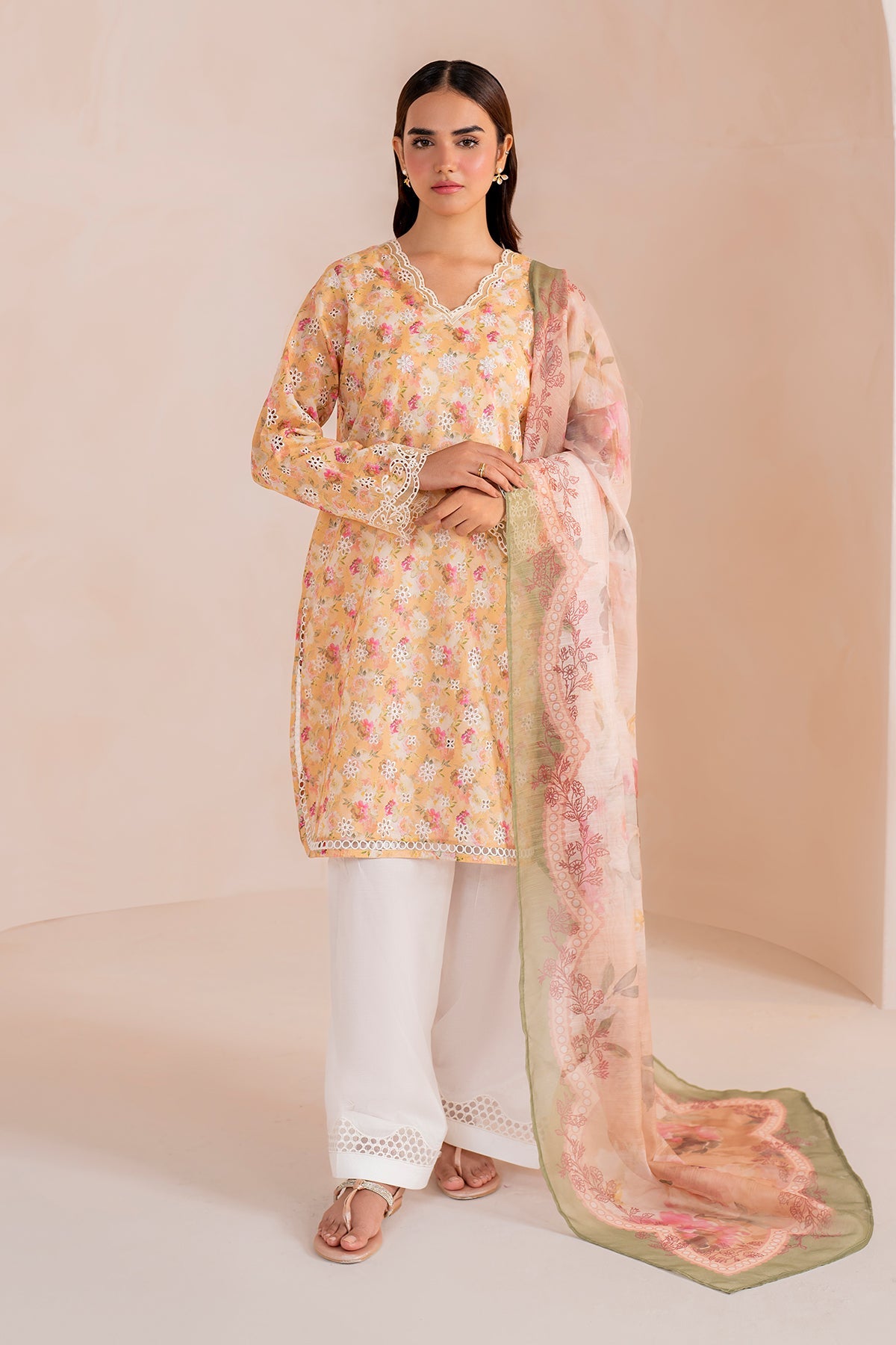 EMBROIDERED PRINTED LAWN SF-709