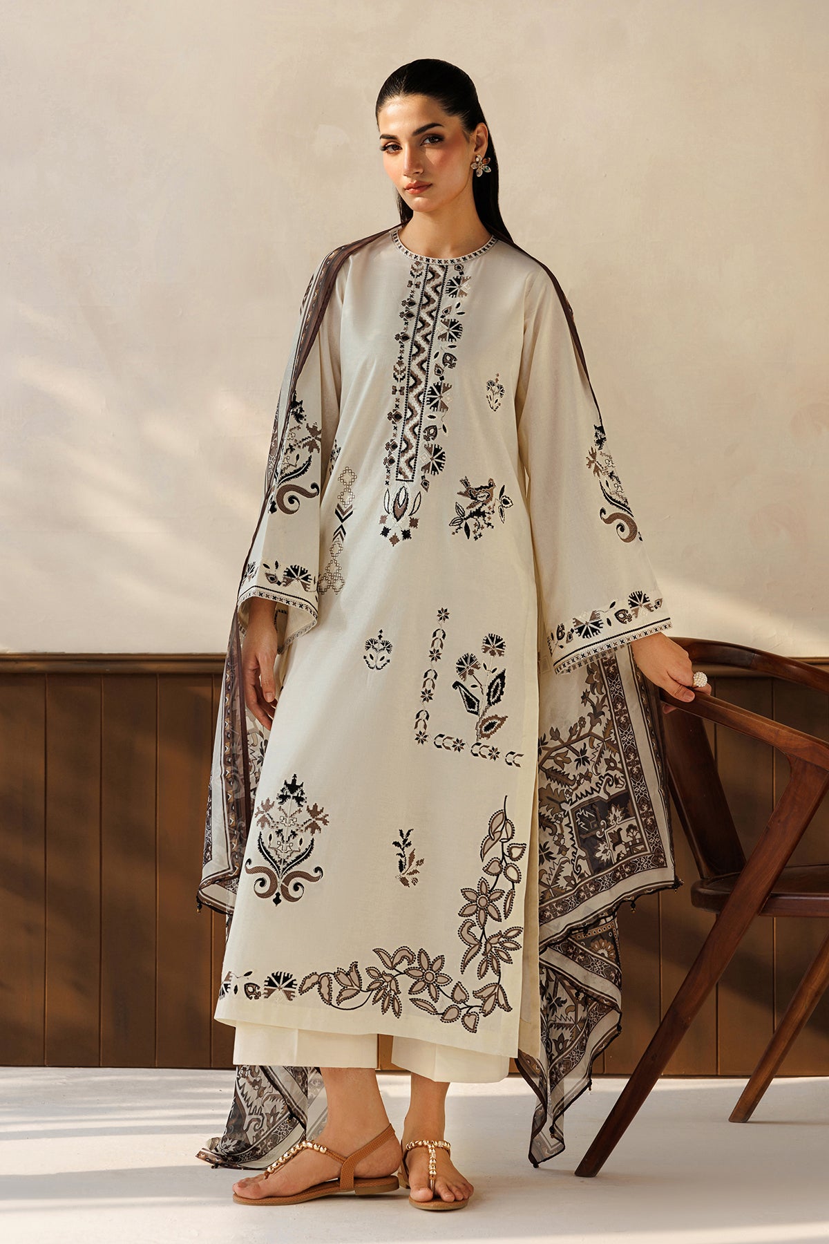EMBROIDERED SELF JAQUARD SF-4504