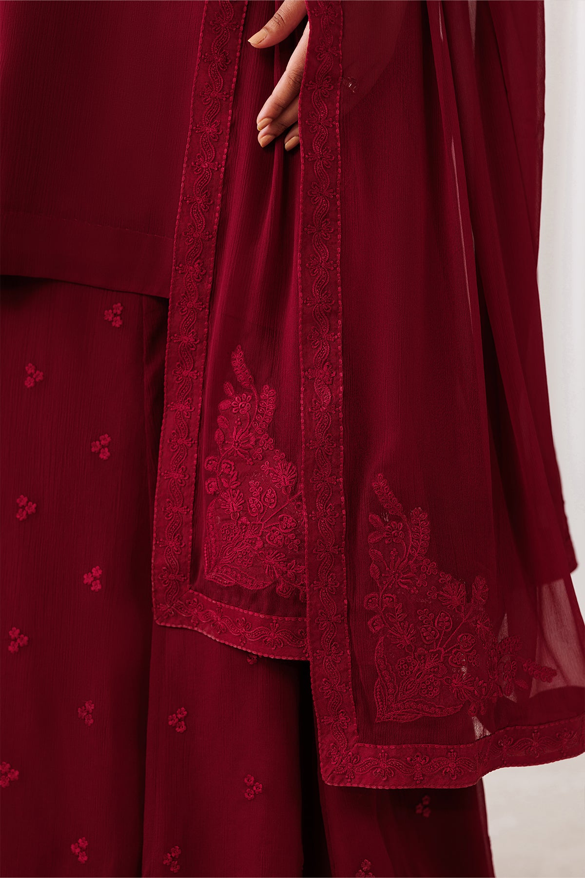 EMBROIDERED CHIFFON EN-1305
