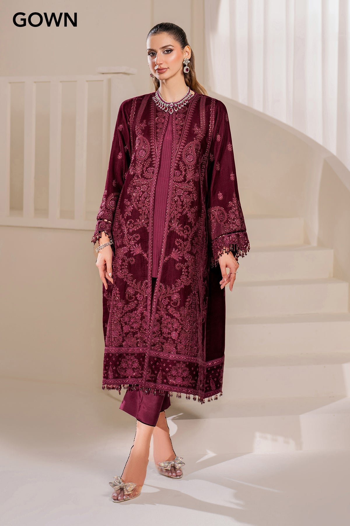 EMBROIDERED VELVET SF-758