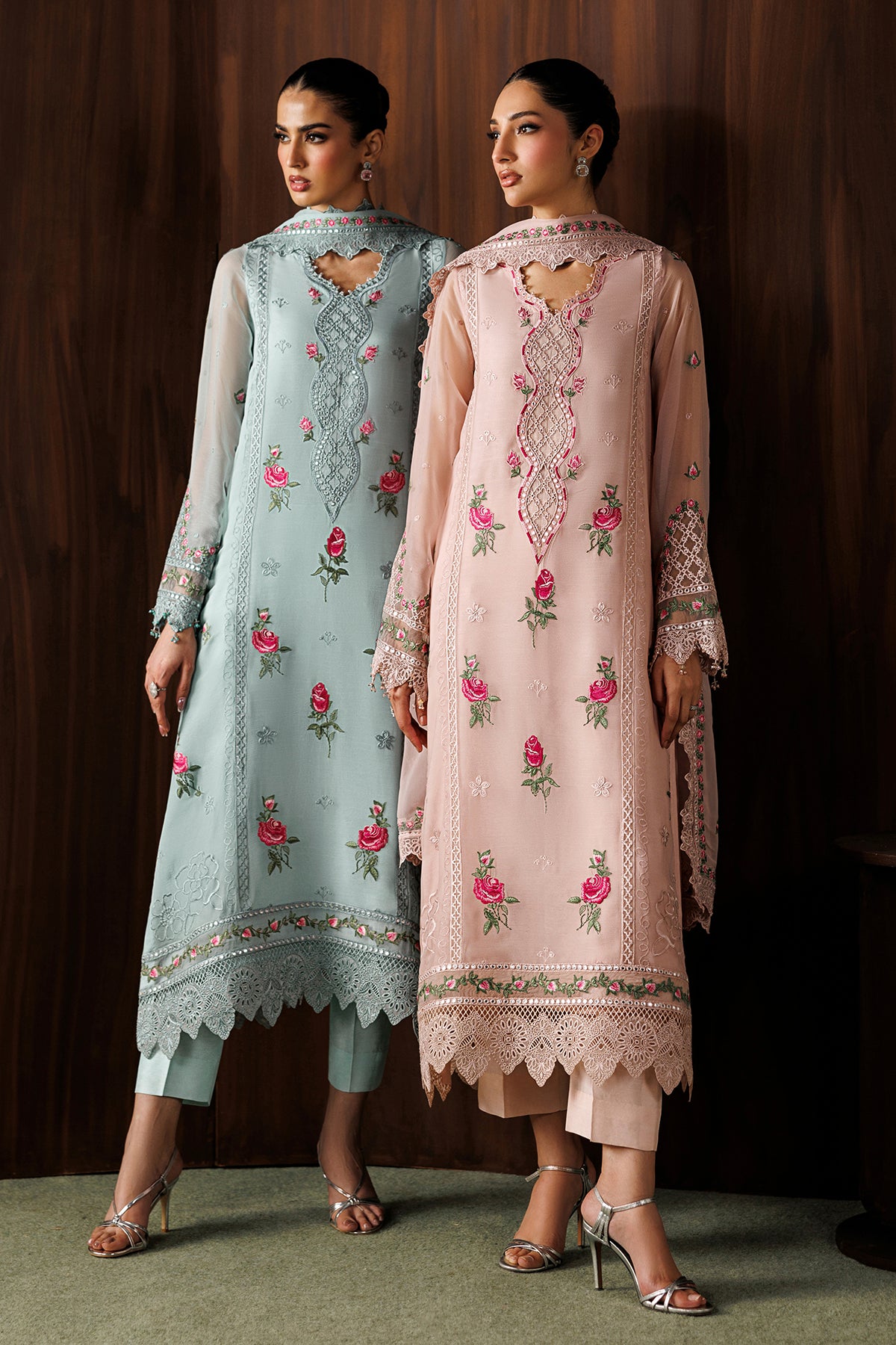 EMBROIDERED CHIFFON UF-4438