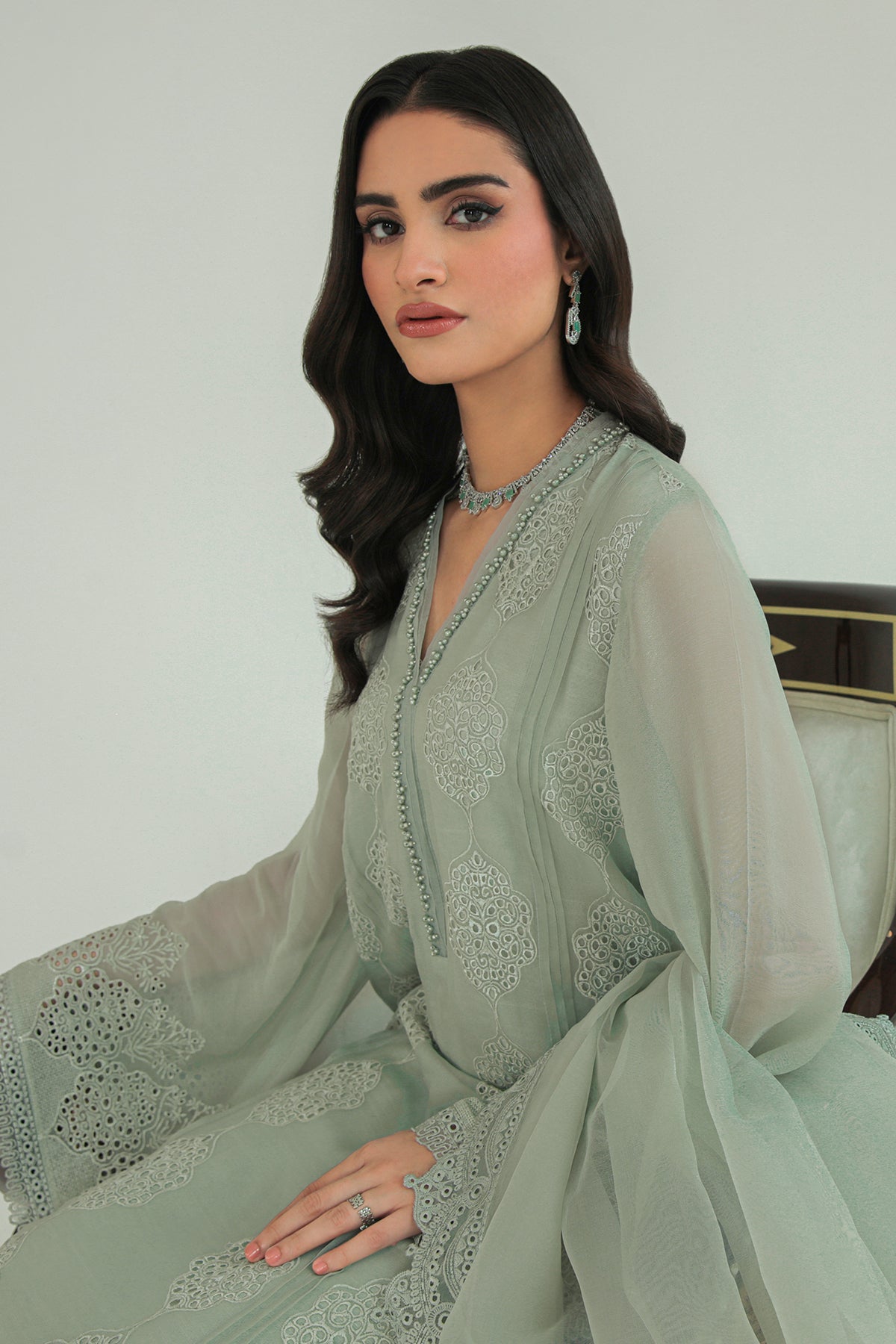 EMBROIDERED CHIFFON SF-234