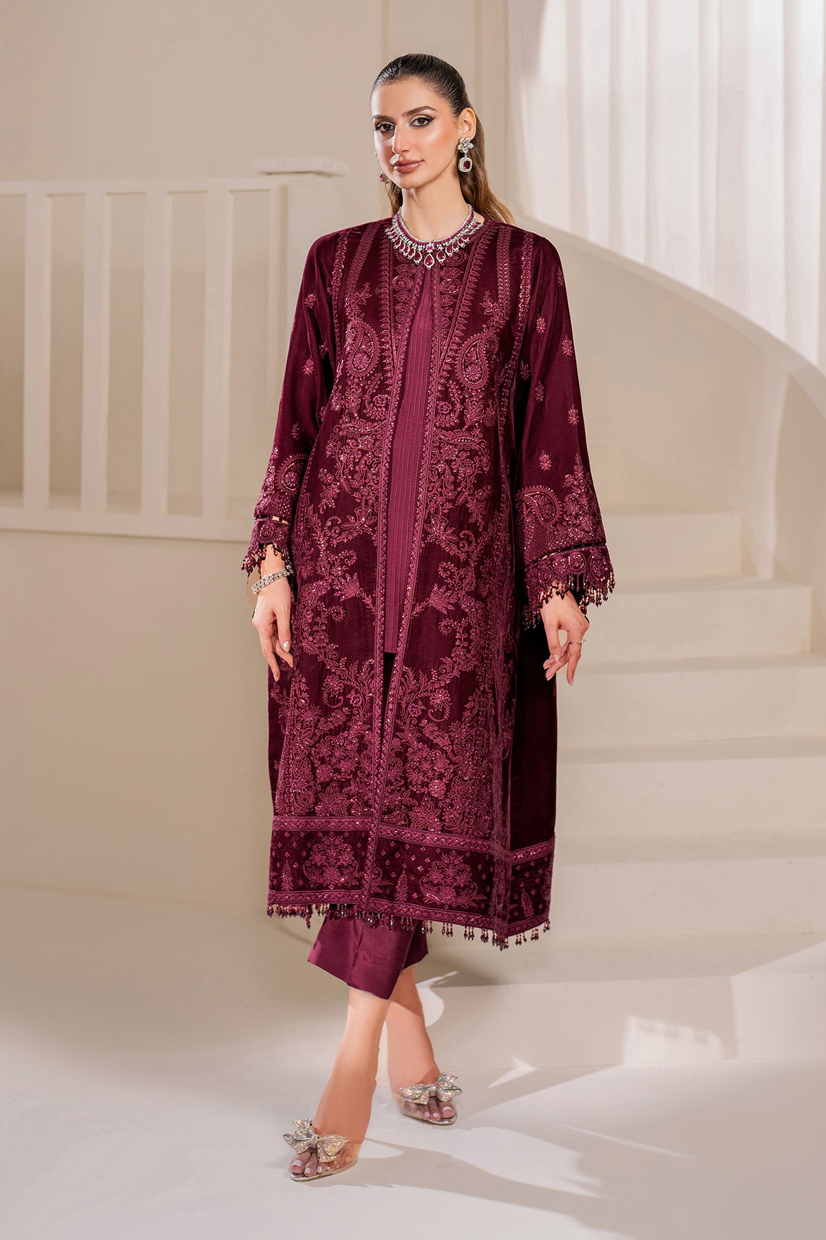 EMBROIDERED VELVET UF-758