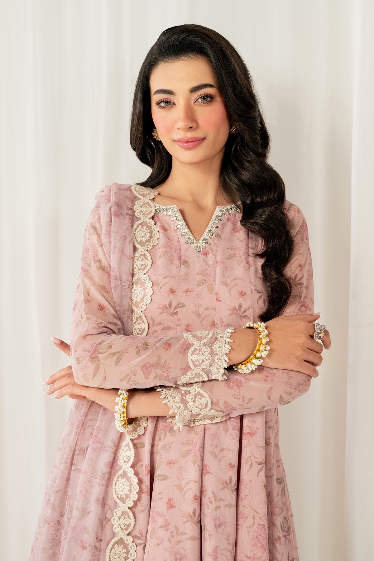 EMBROIDERED CHIFFON PR-1092