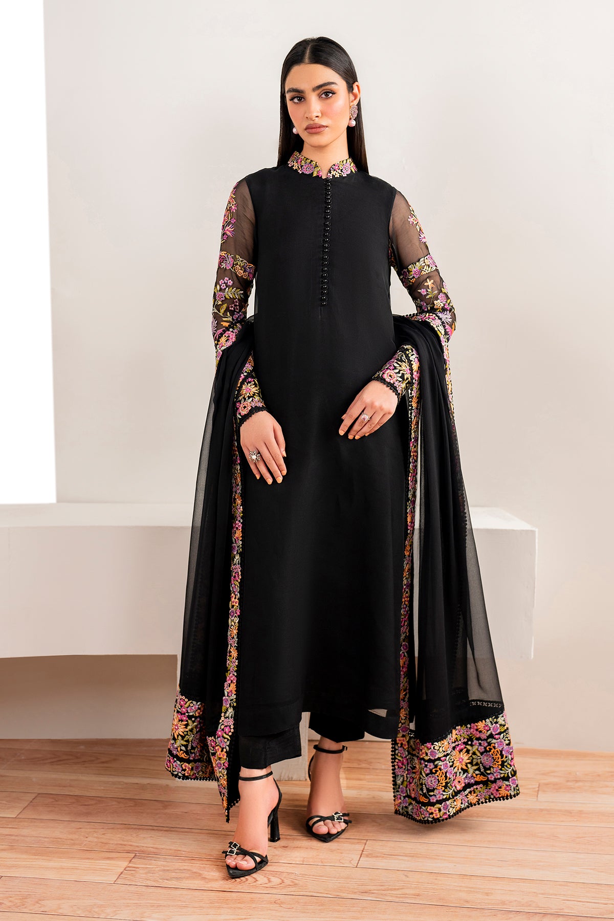 EMBROIDERED CHIFFON PR-979