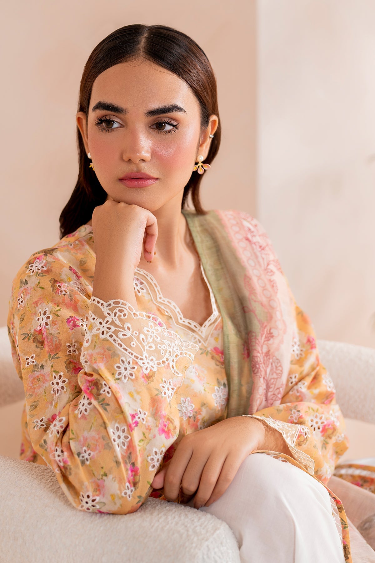 EMBROIDERED PRINTED LAWN SF-709