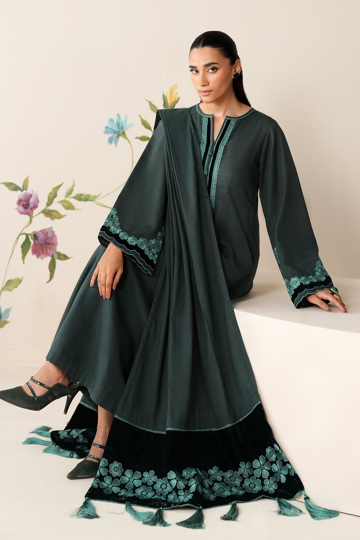 EMBROIDERED KHADDAR PR-1192