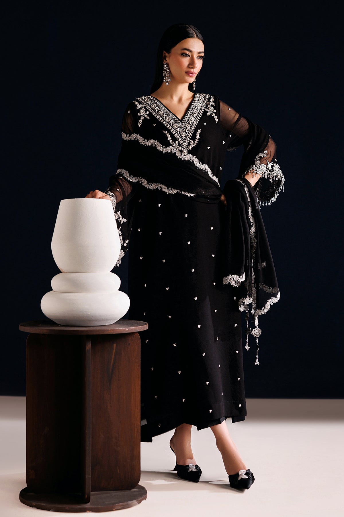 EMBROIDERED CHIFFON PR-1318