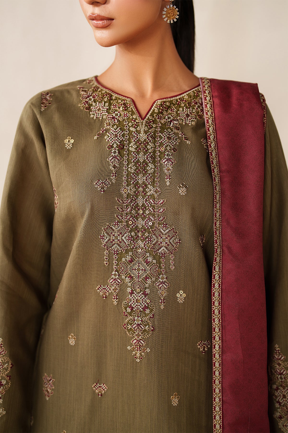 EMBROIDERED KHADDAR SF-4354