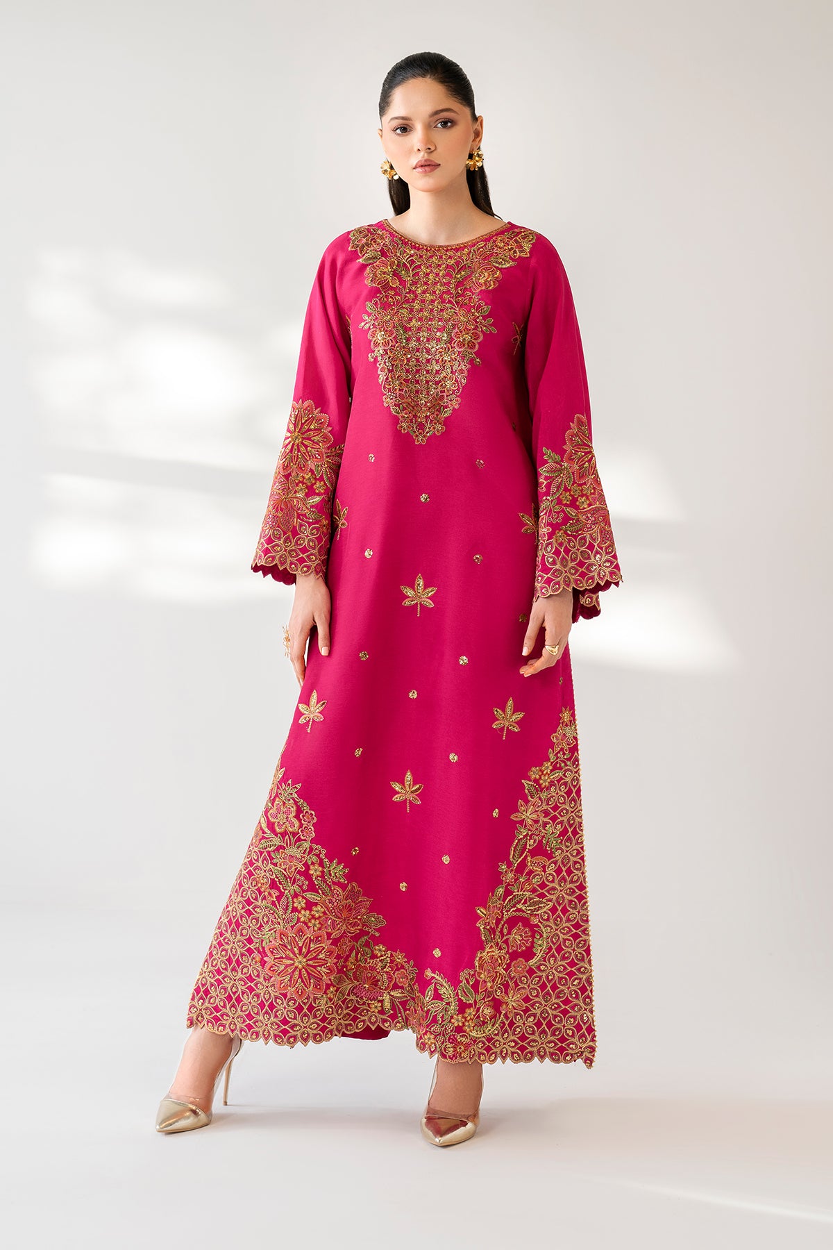 EMBROIDERED RAW SILK PR-1165
