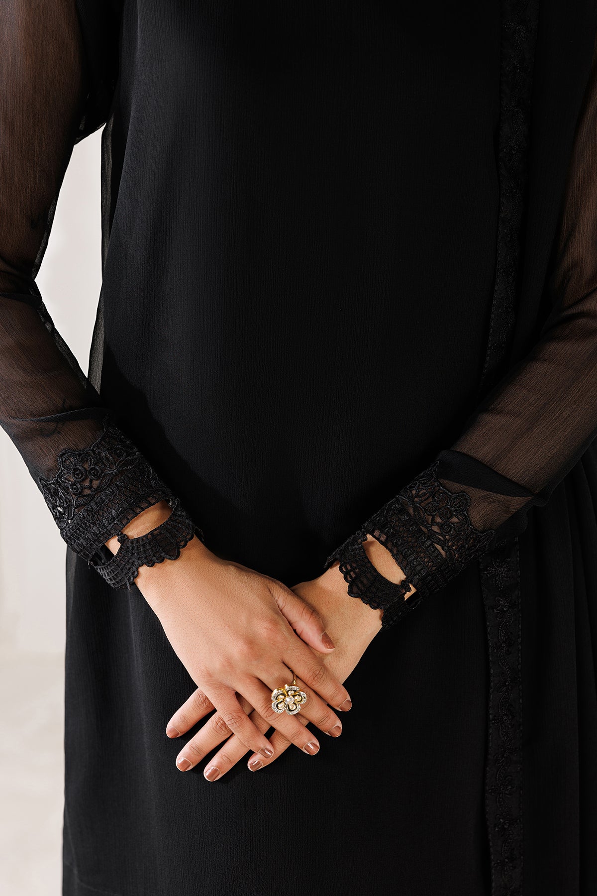 EMBROIDERED CHIFFON EN-1306
