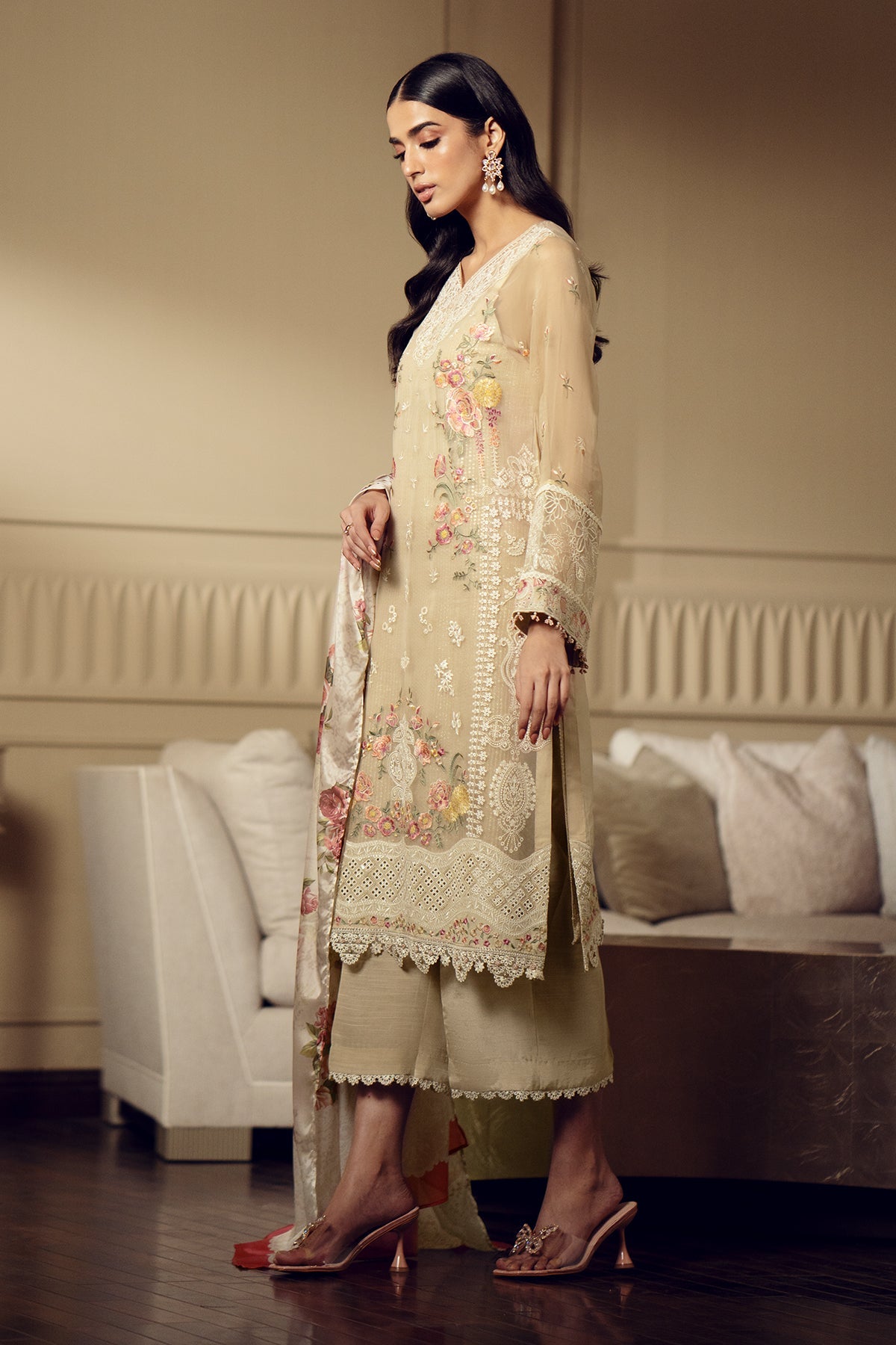 EMBROIDERED CHIFFON SF-513