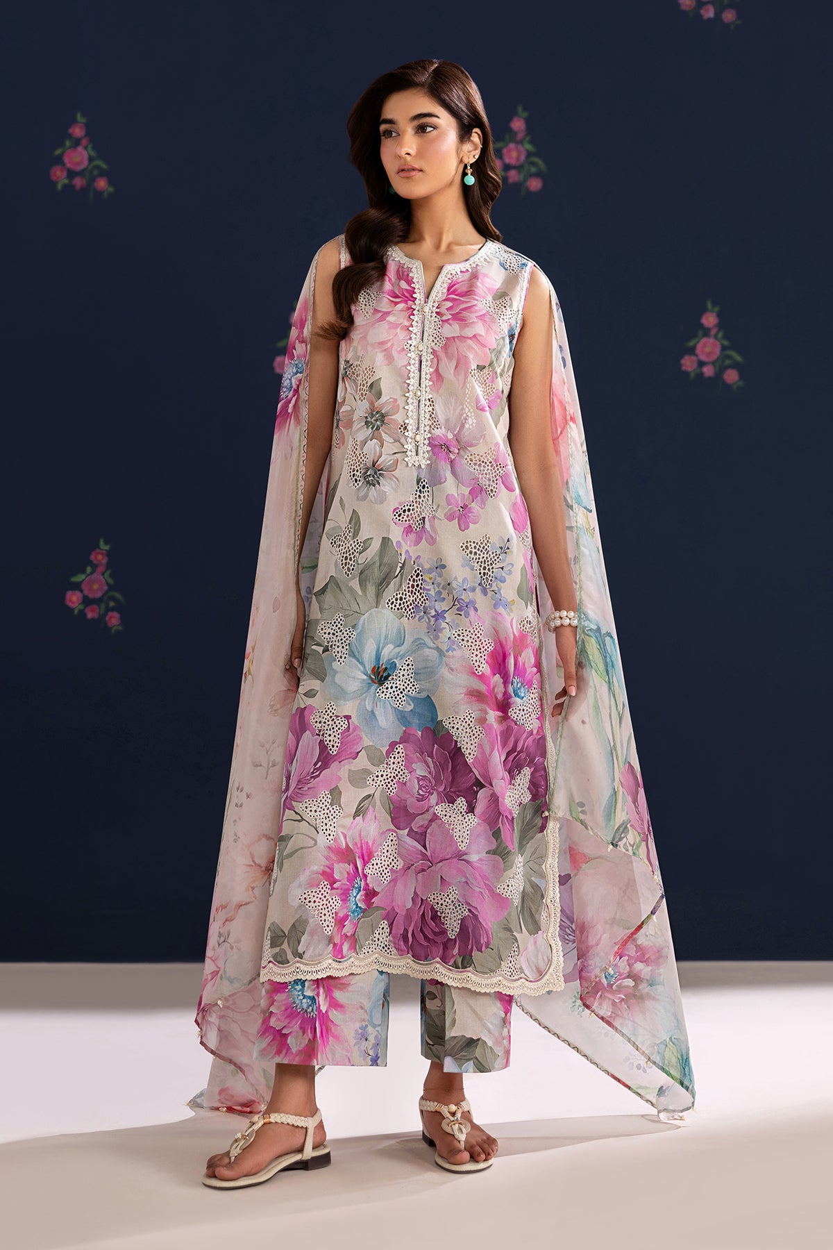 EMBROIDERED LAWN UF-4458