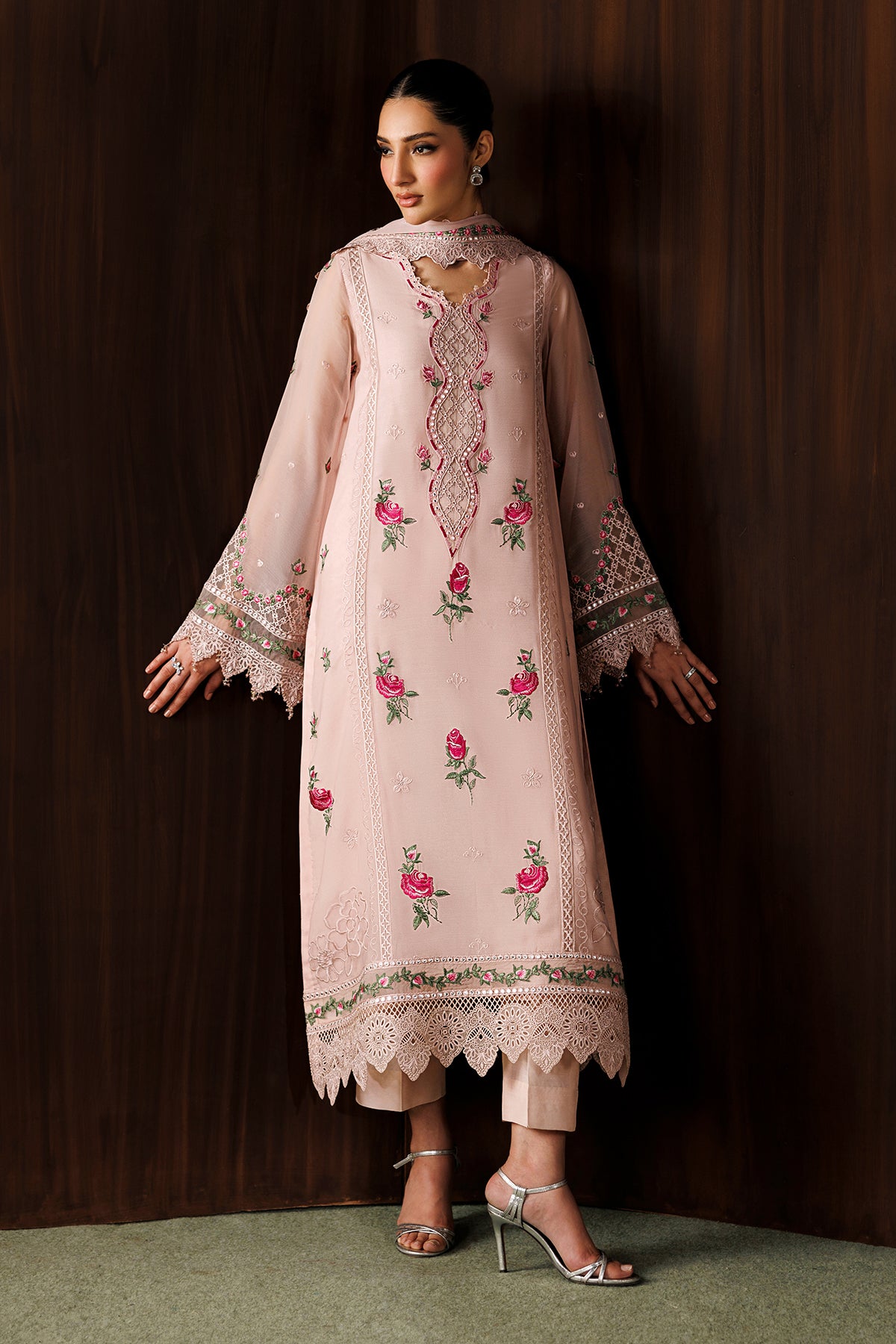 EMBROIDERED CHIFFON UF-4439