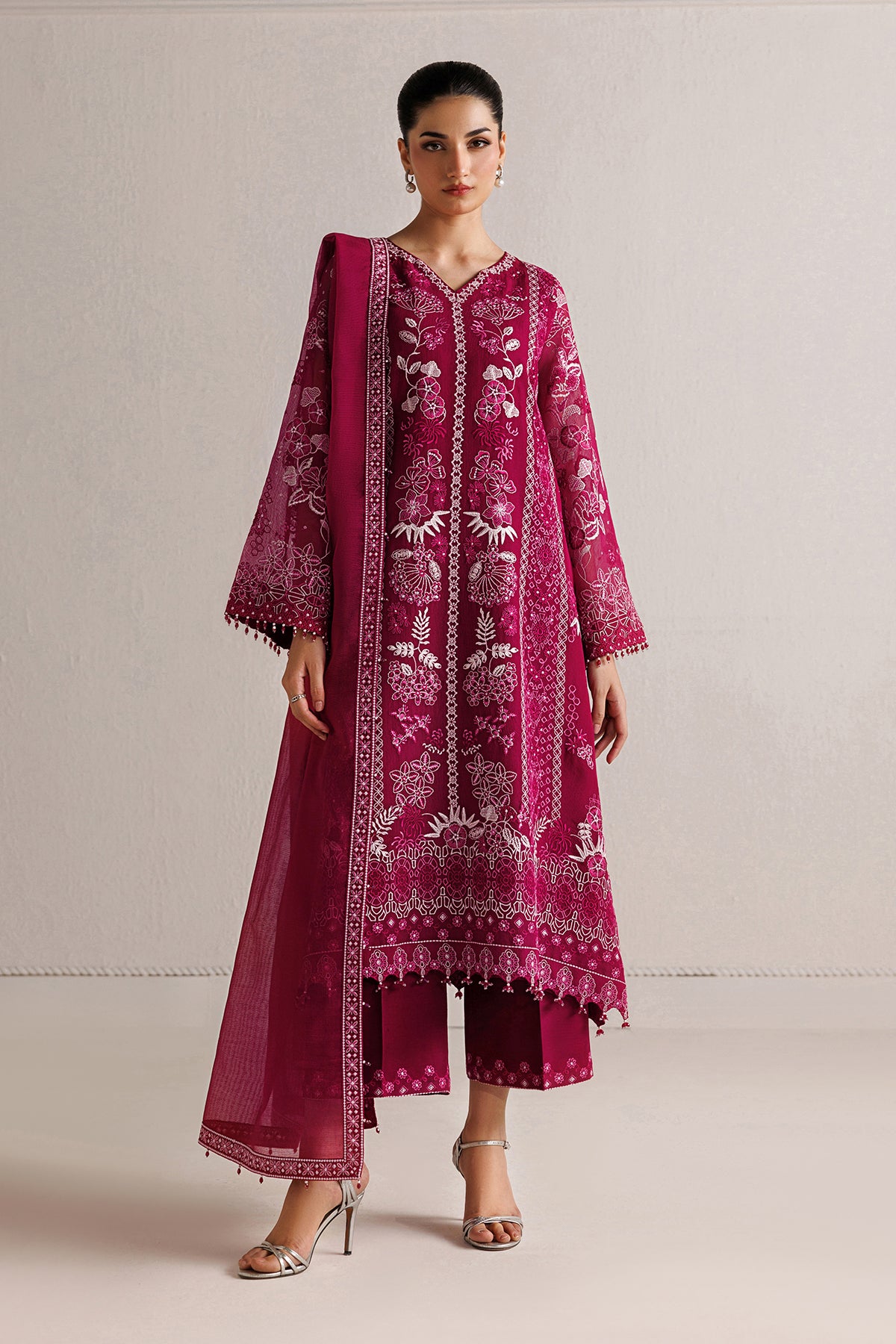 EMBROIDERED COTTON NET SF-4511