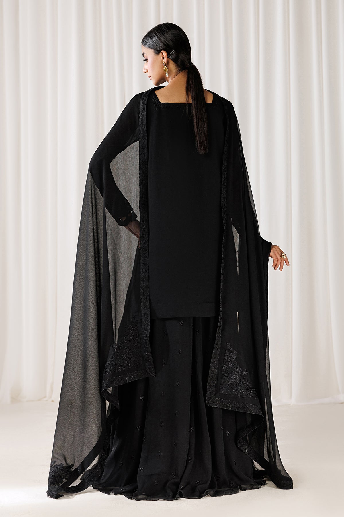 EMBROIDERED CHIFFON EN-1306