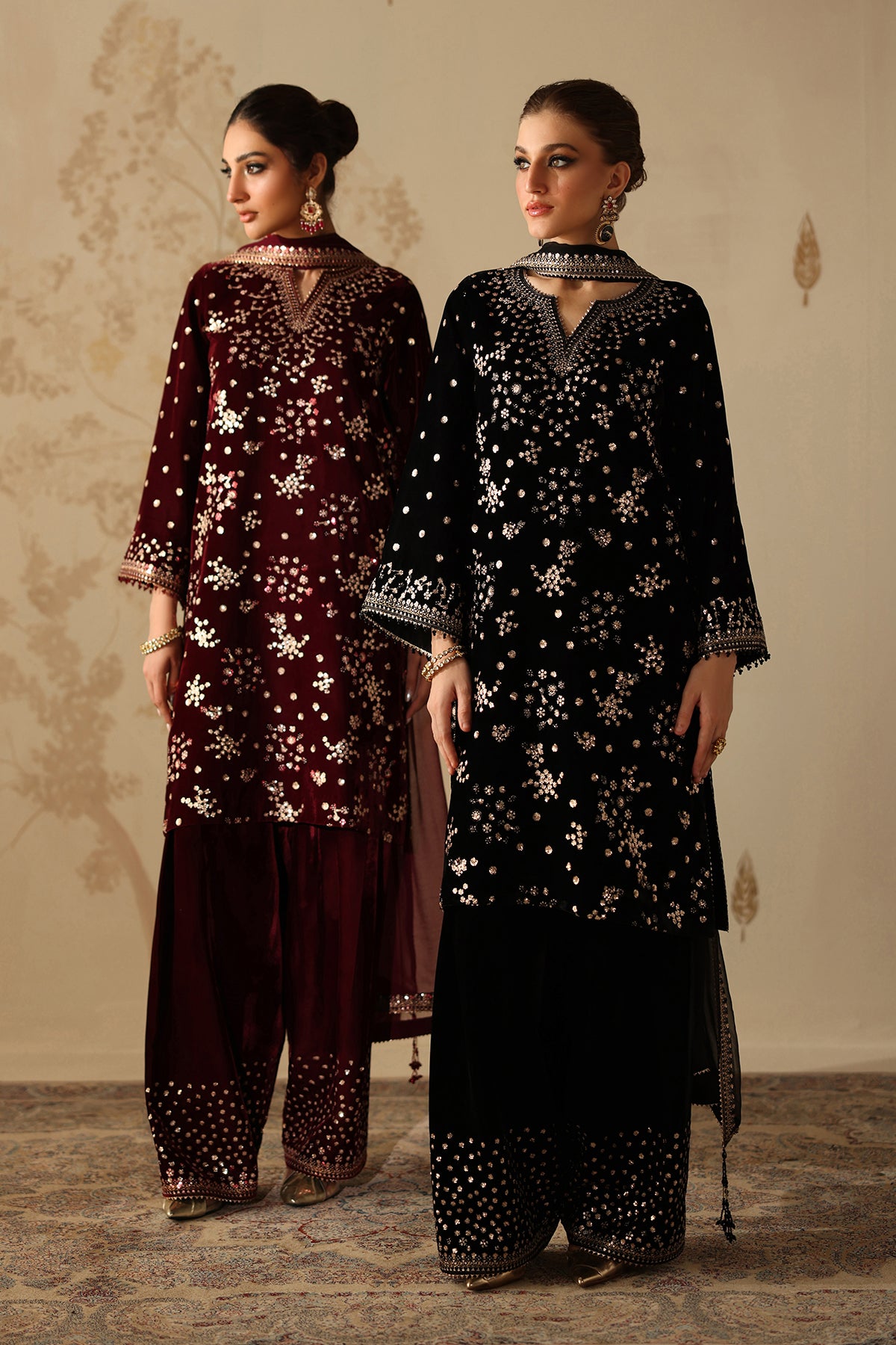 EMBROIDERED VELVET UF-4316