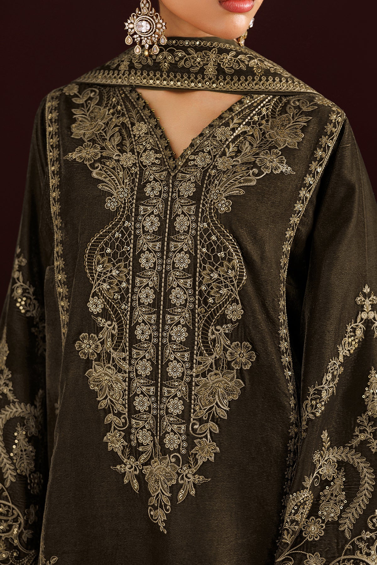 EMBROIDERED VELVET SF-4553