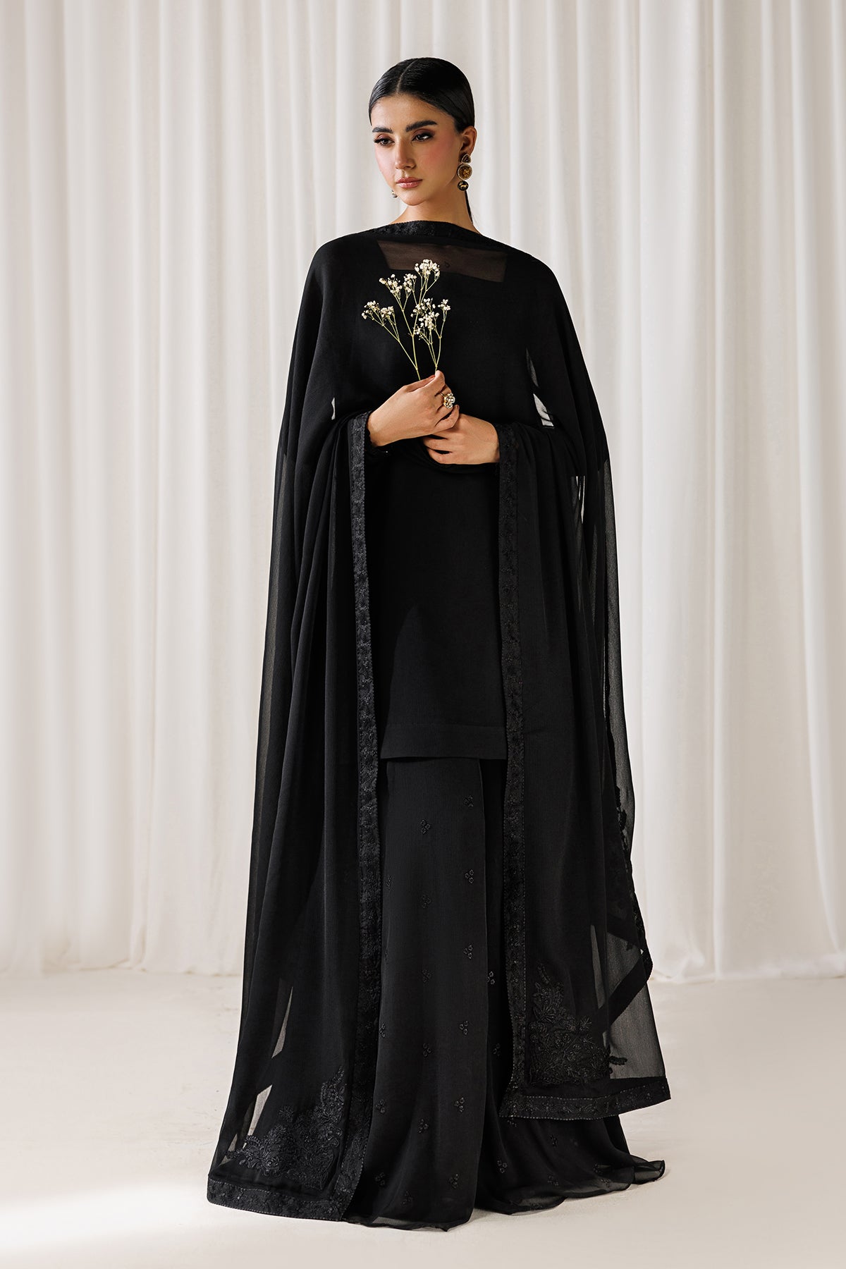 EMBROIDERED CHIFFON EN-1306
