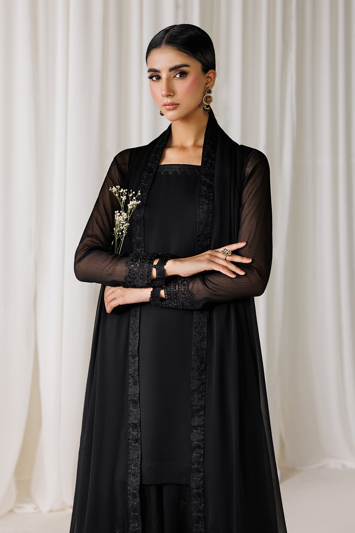 EMBROIDERED CHIFFON EN-1306