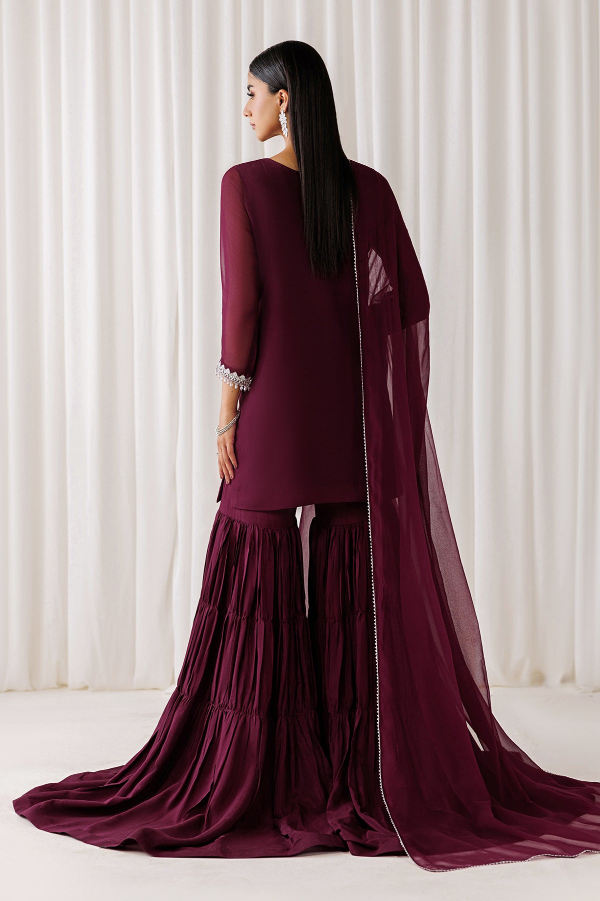 EMBROIDERED CHIFFON EN-1292