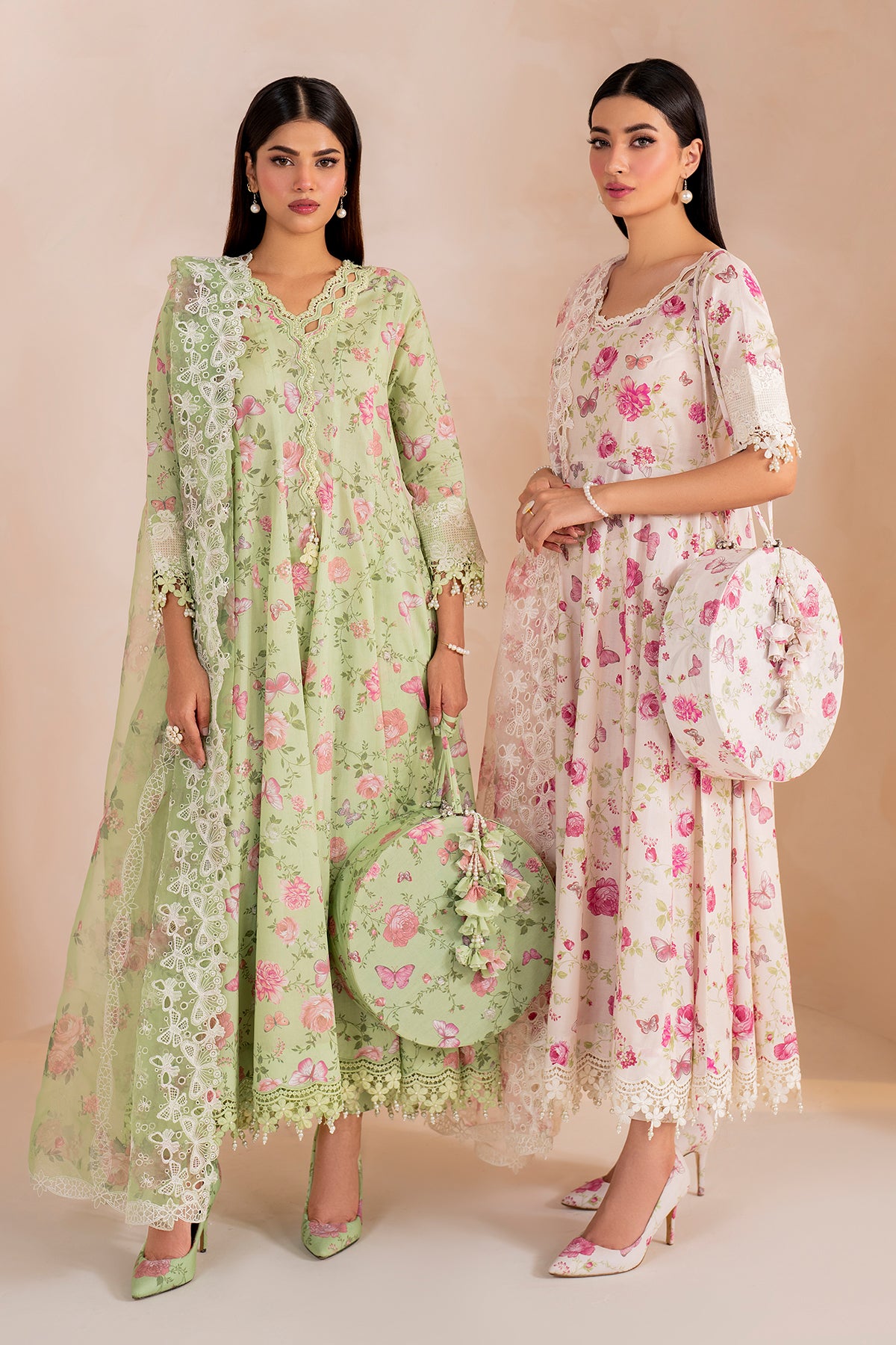 EMBROIDERED PRINTED LAWN UF-710