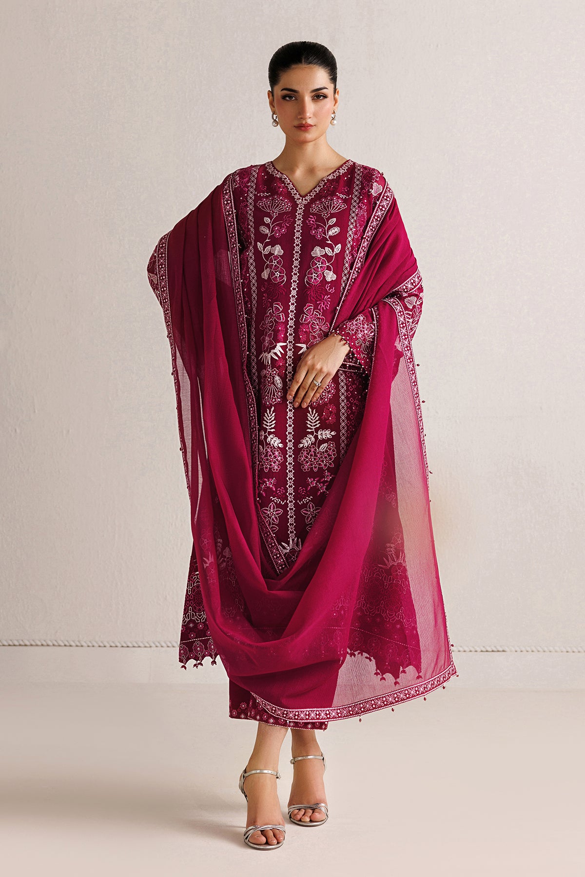 EMBROIDERED COTTON NET SF-4511