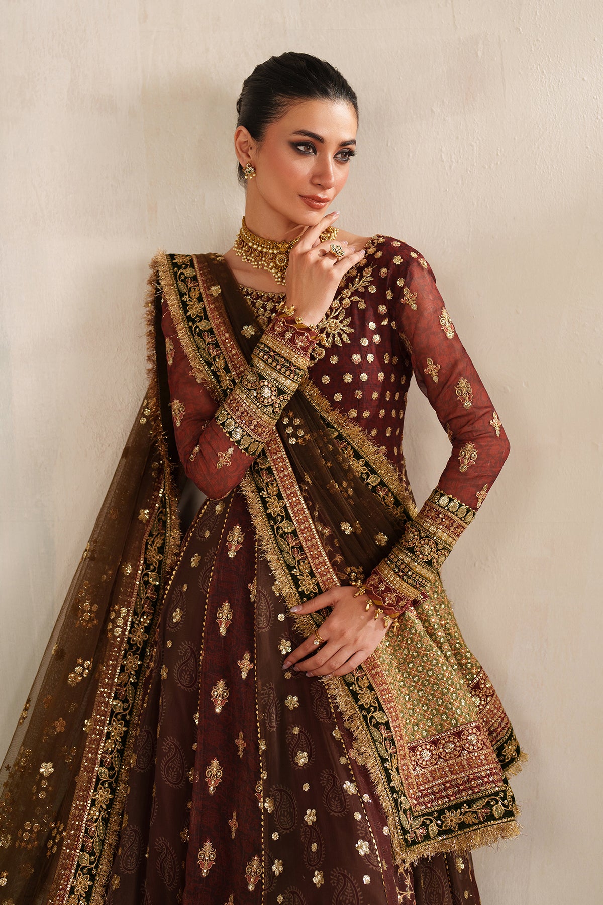 EMBROIDERED CHIFFON SF-4376