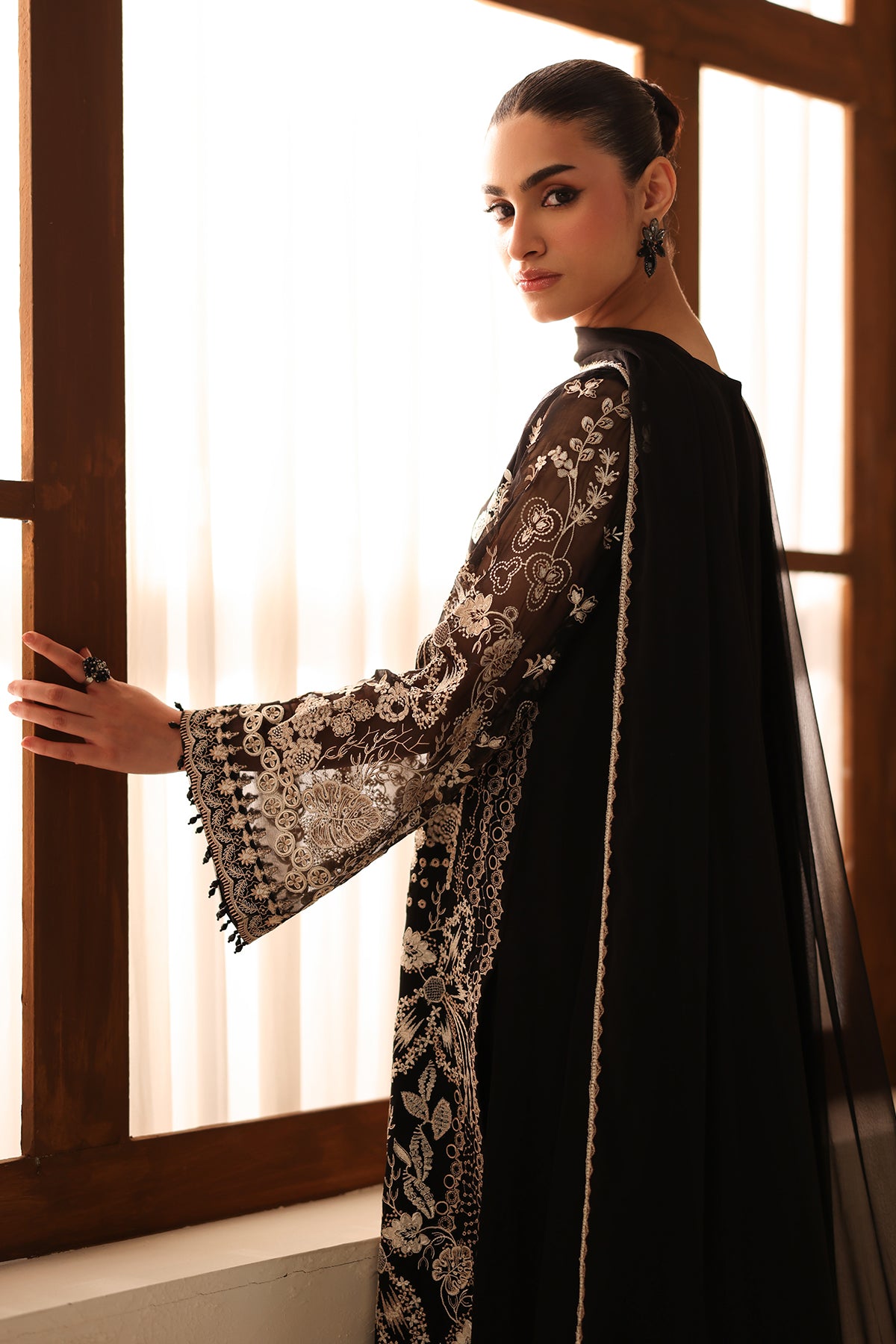 EMBROIDERED CHIFFON SF-4490