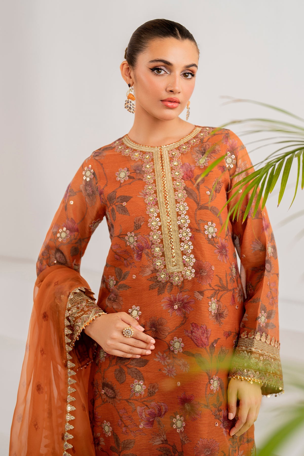 EMBROIDERED COTTON NET SF-701