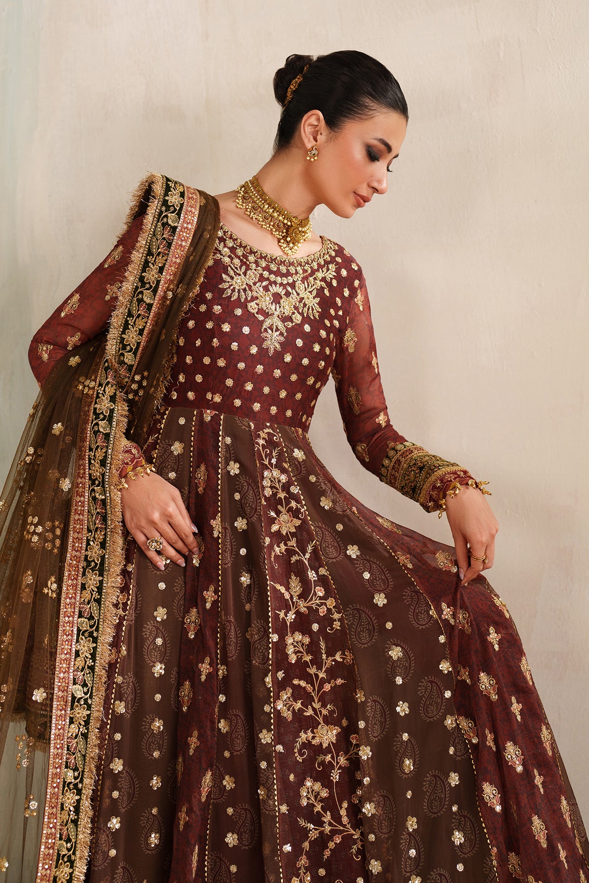 EMBROIDERED CHIFFON SF-4376