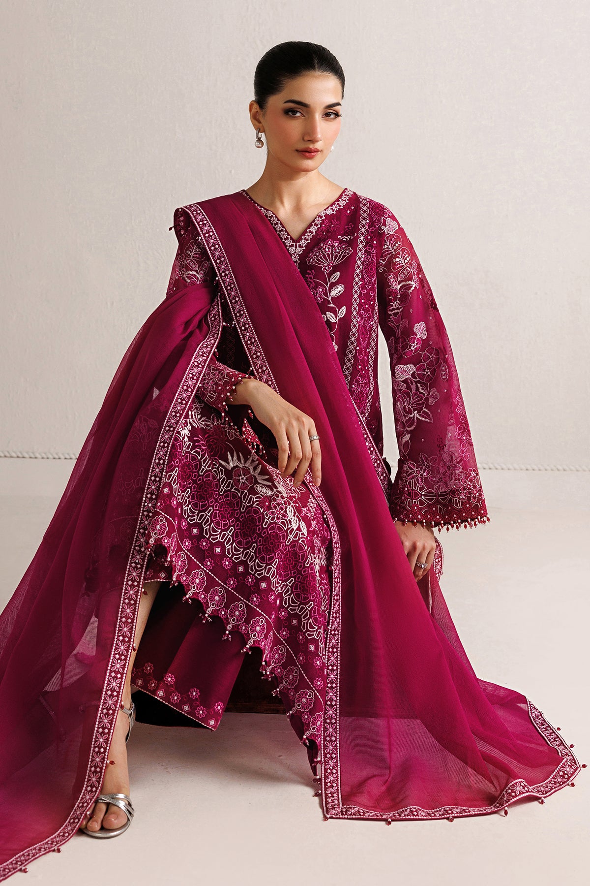 EMBROIDERED COTTON NET SF-4511