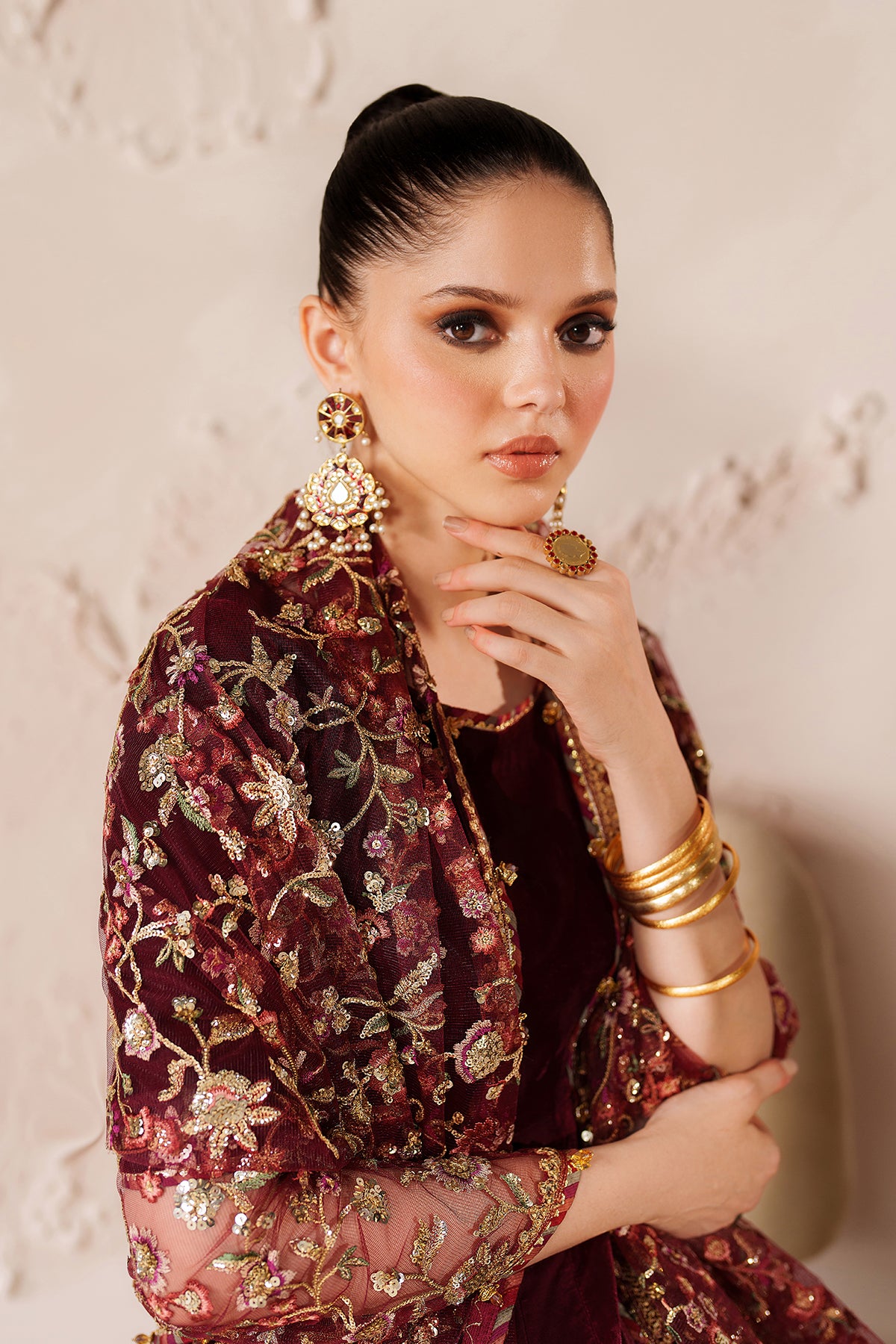 EMBROIDERED VELVET PR-1211