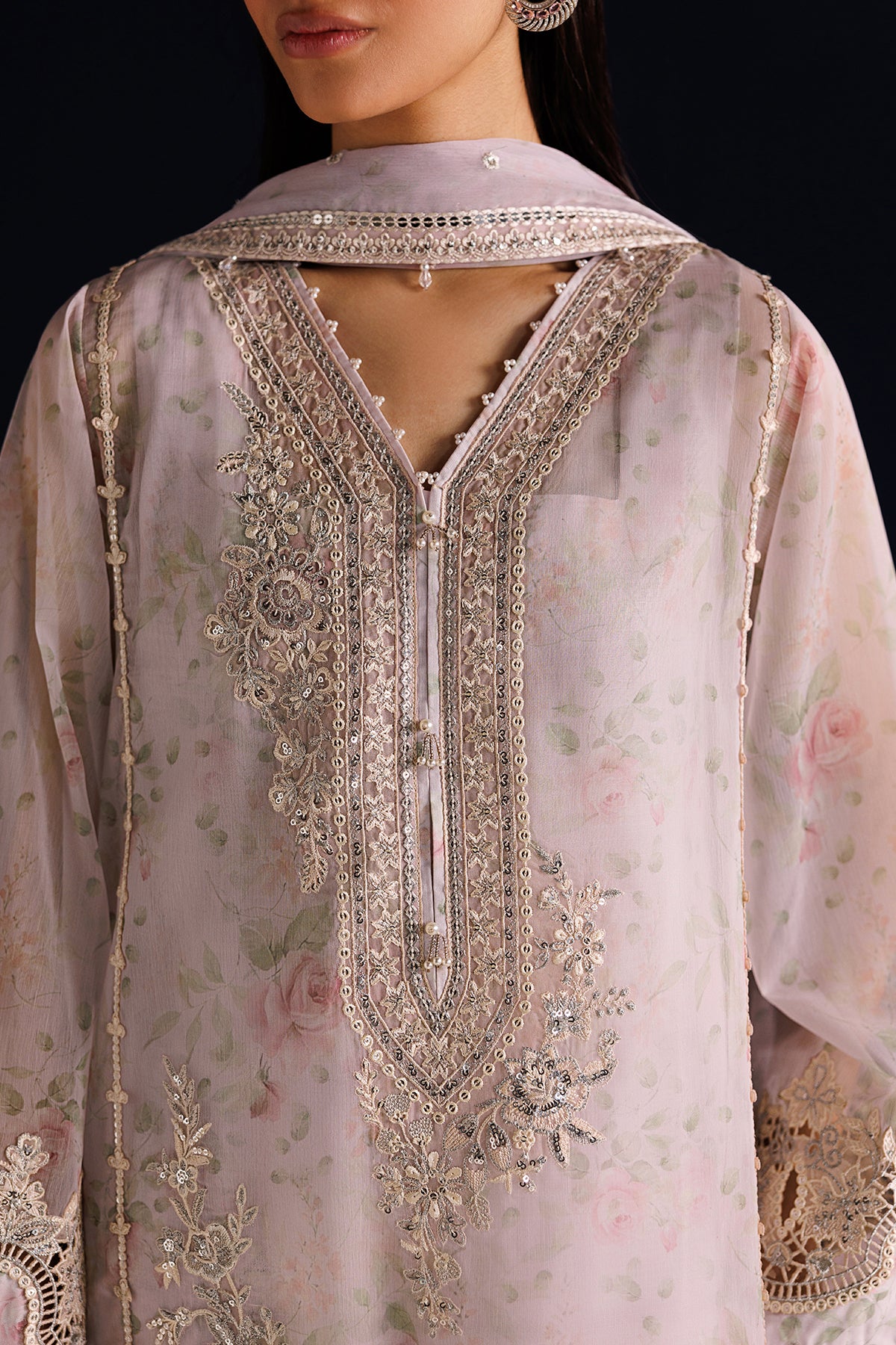 EMBROIDERED CHIFFON PR-1320