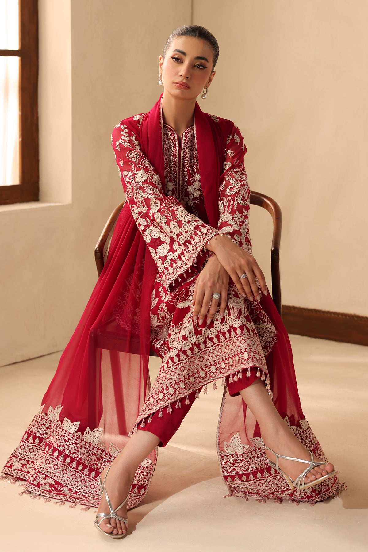 EMBROIDERED CHIFFON SF-4491