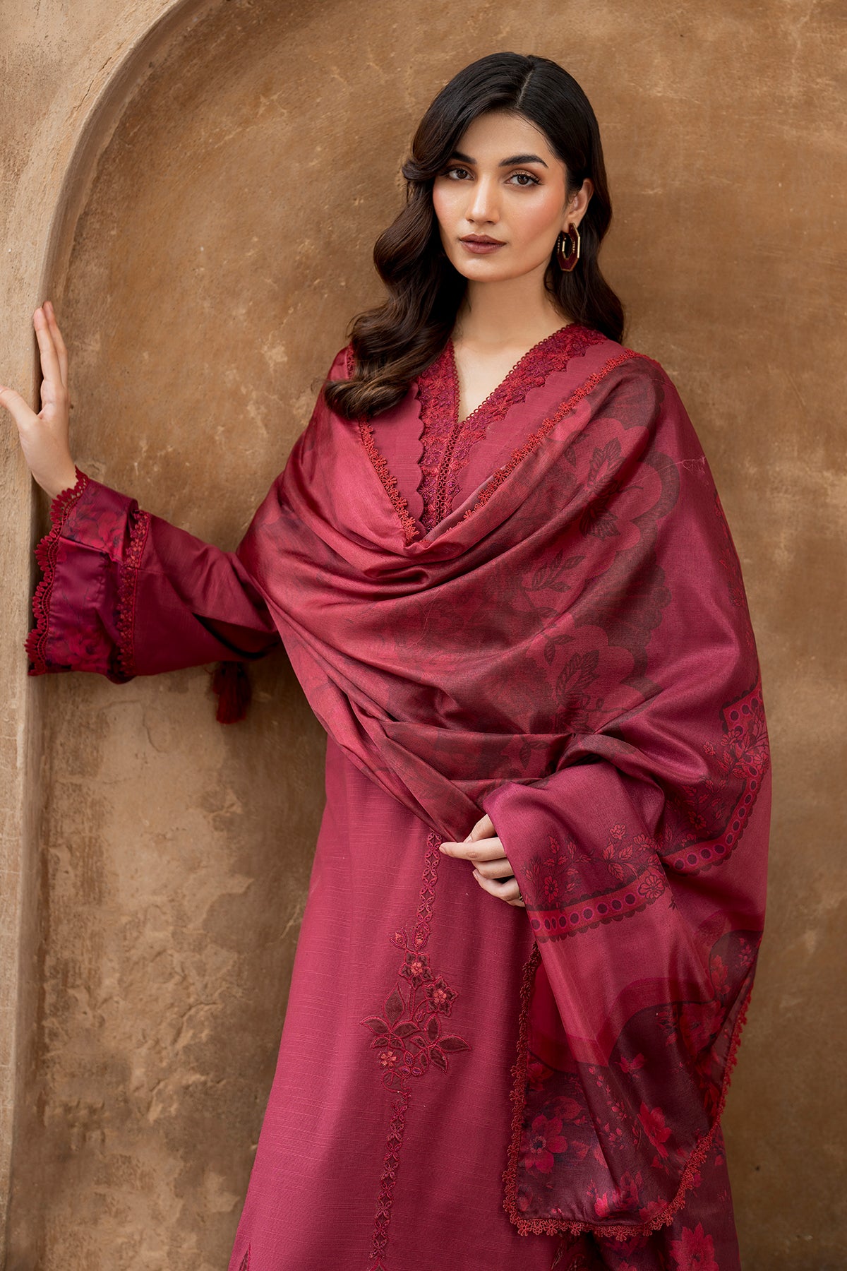 EMBROIDERED KHADDAR UF-739