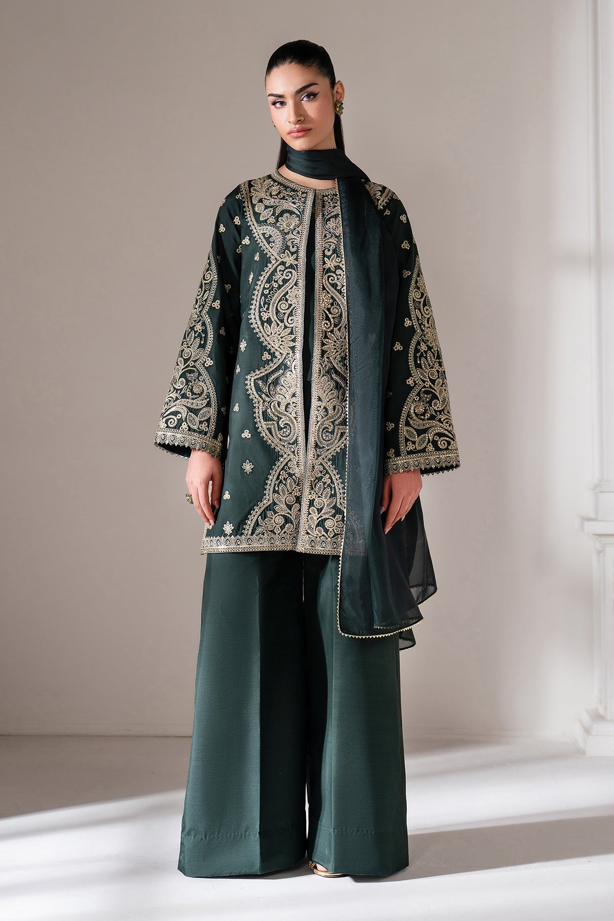 EMBROIDERED RAW SILK SF-4139