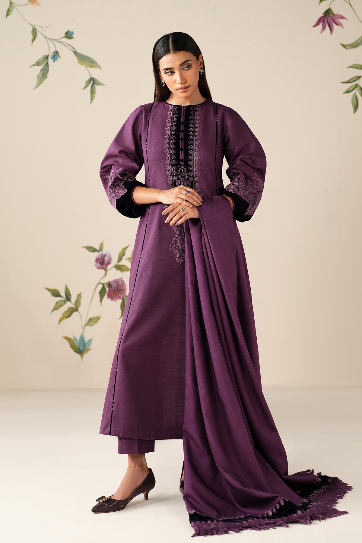 EMBROIDERED KHADDAR PR-1194