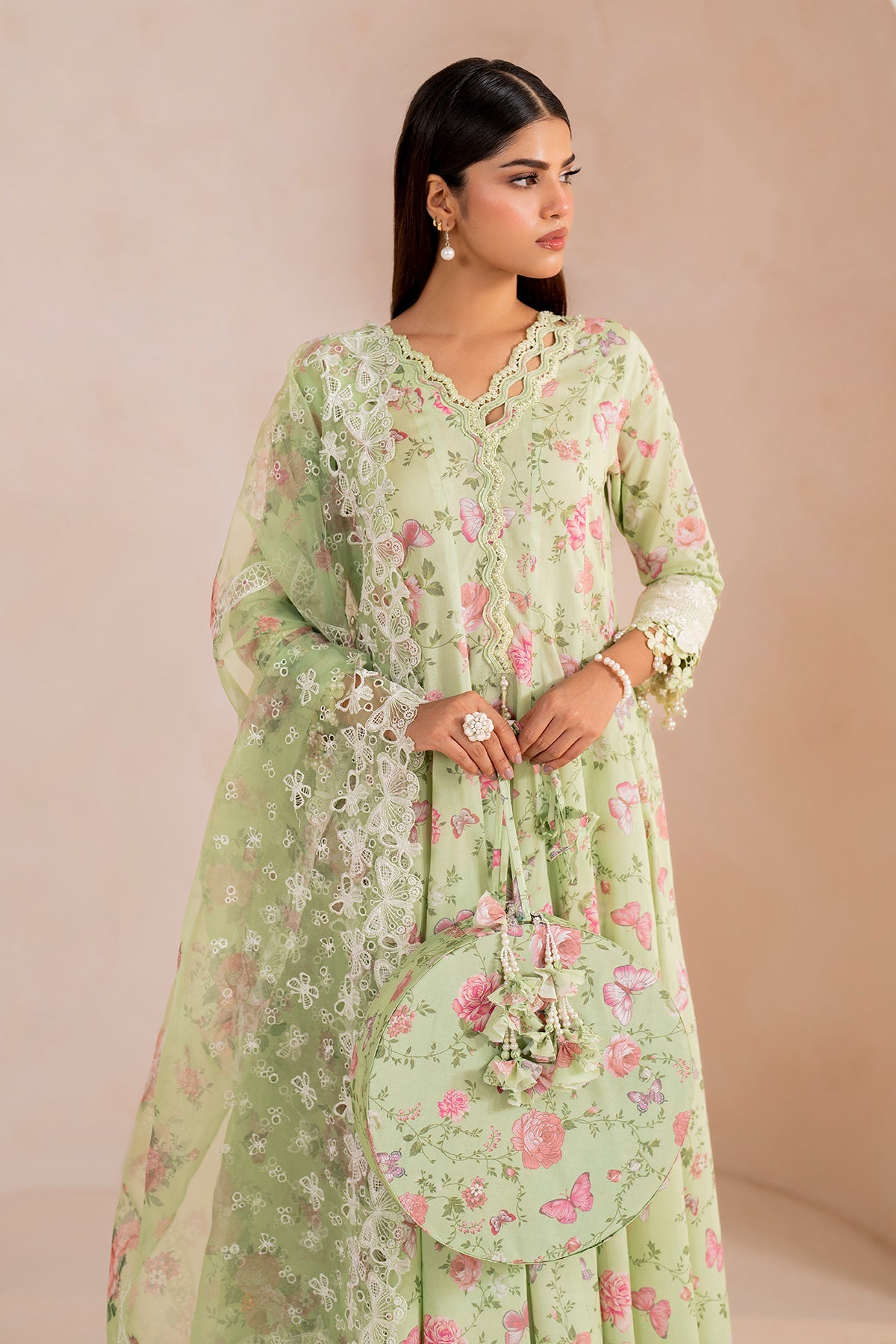 EMBROIDERED PRINTED LAWN SF-711