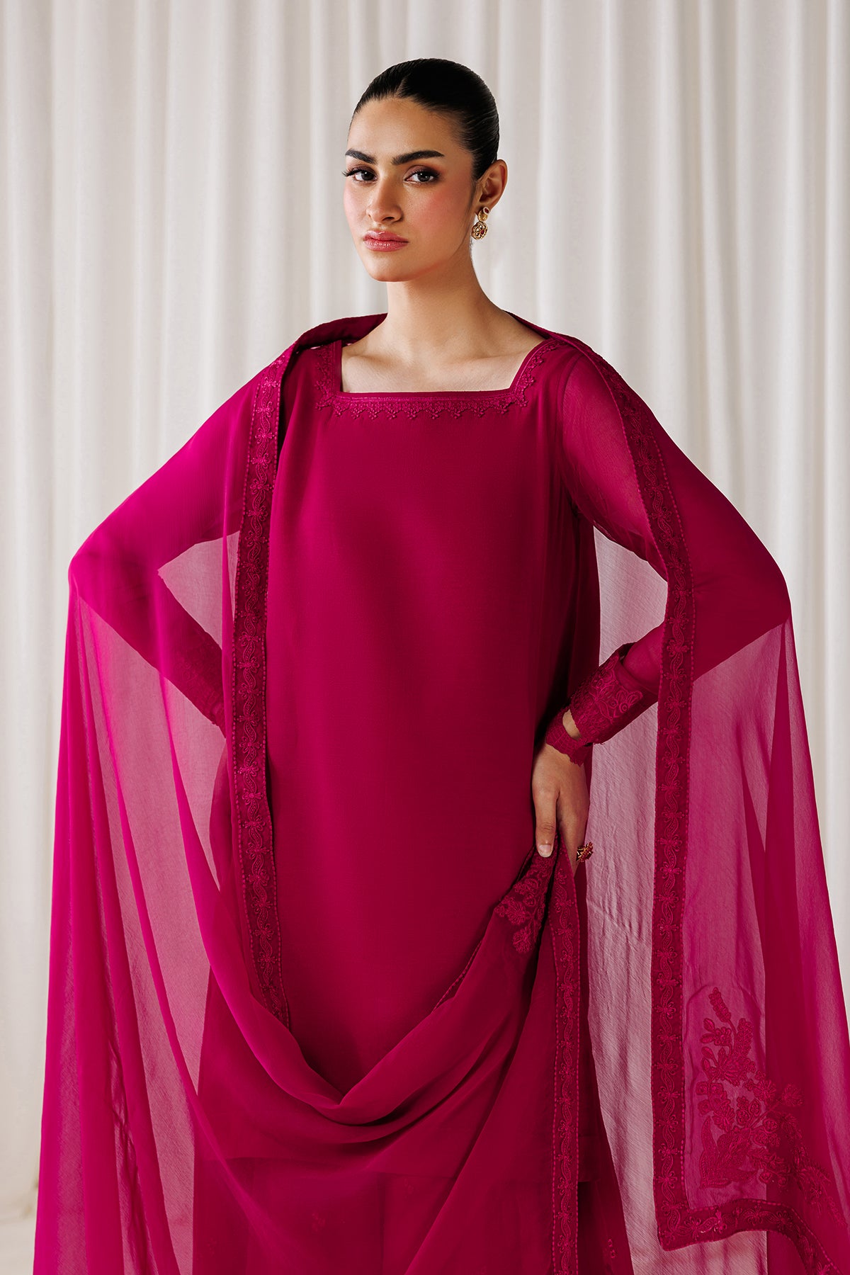 PLAIN CHIFFON DUPATTA-109