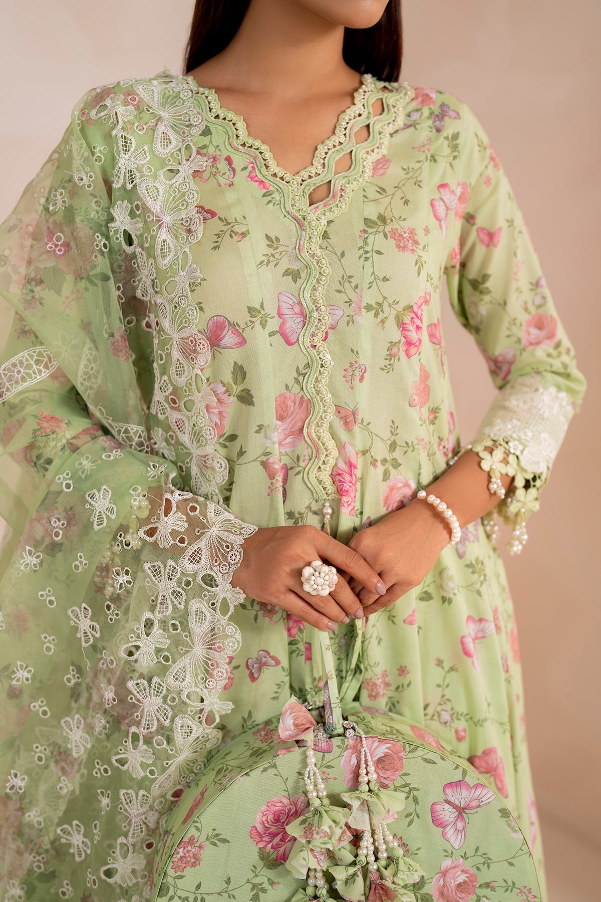 EMBROIDERED PRINTED LAWN SF-711