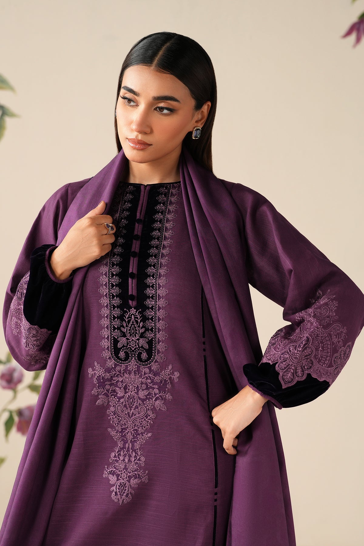 EMBROIDERED KHADDAR PR-1194