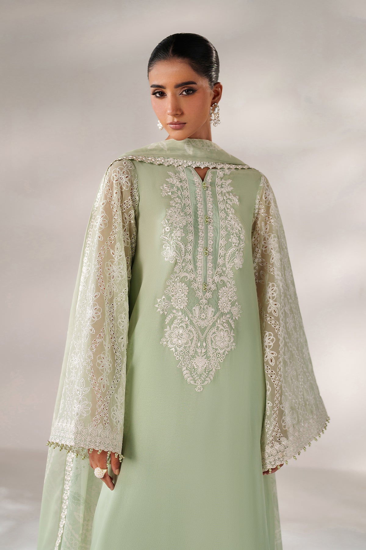 EMBROIDERED CHIFFON PR-1248