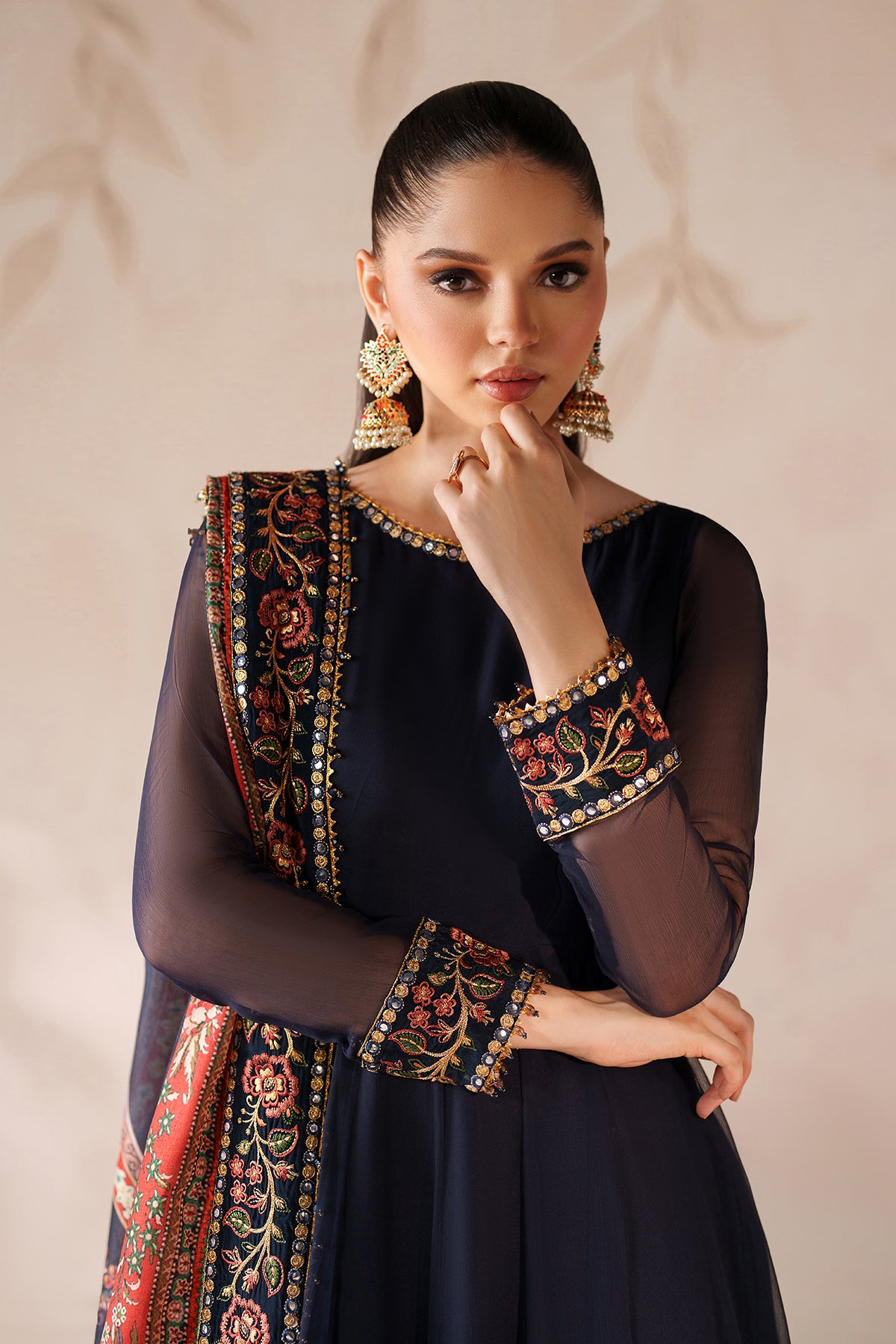 EMBROIDERED CHIFFON PR-1203