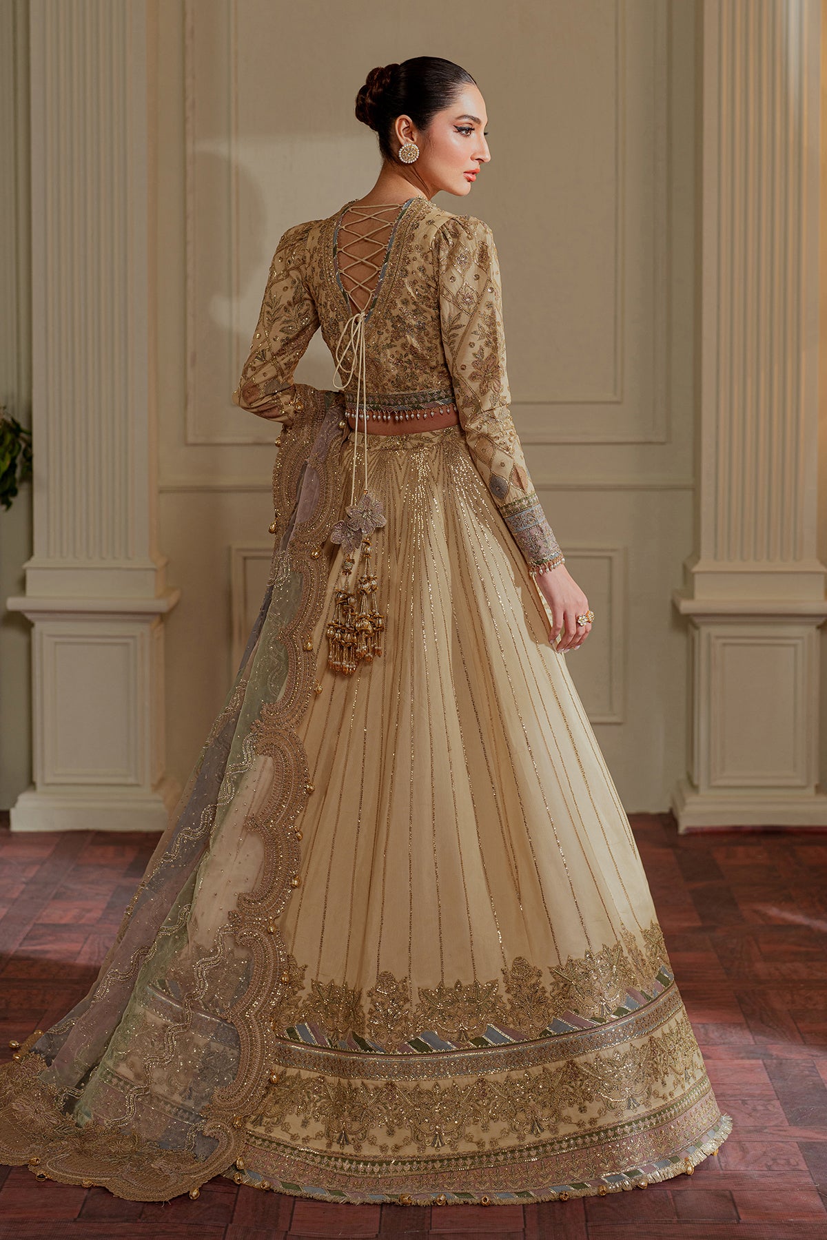 EMBROIDERED NET CH13-06 STITCHED
