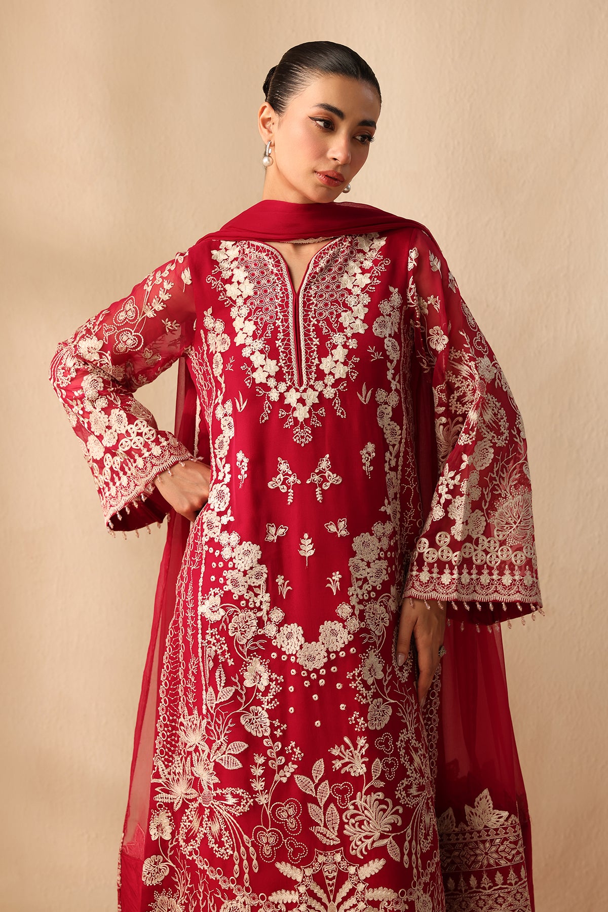 EMBROIDERED CHIFFON SF-4491