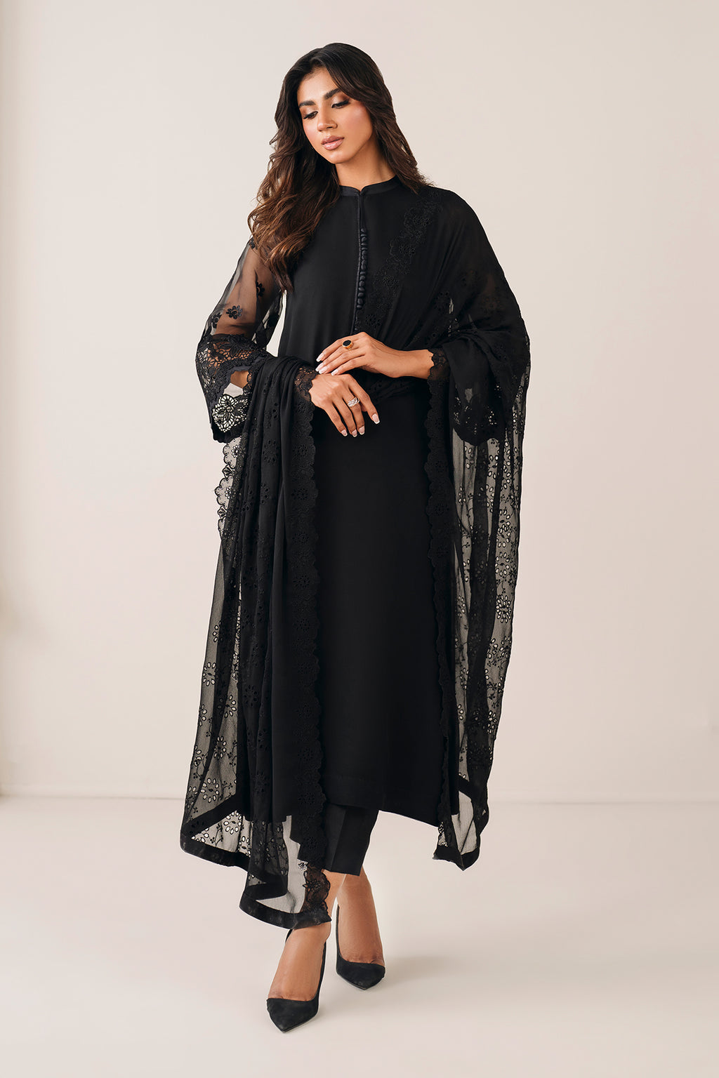 Baroque EMBROIDERED CHIFFON DUPATTA 72, view 1